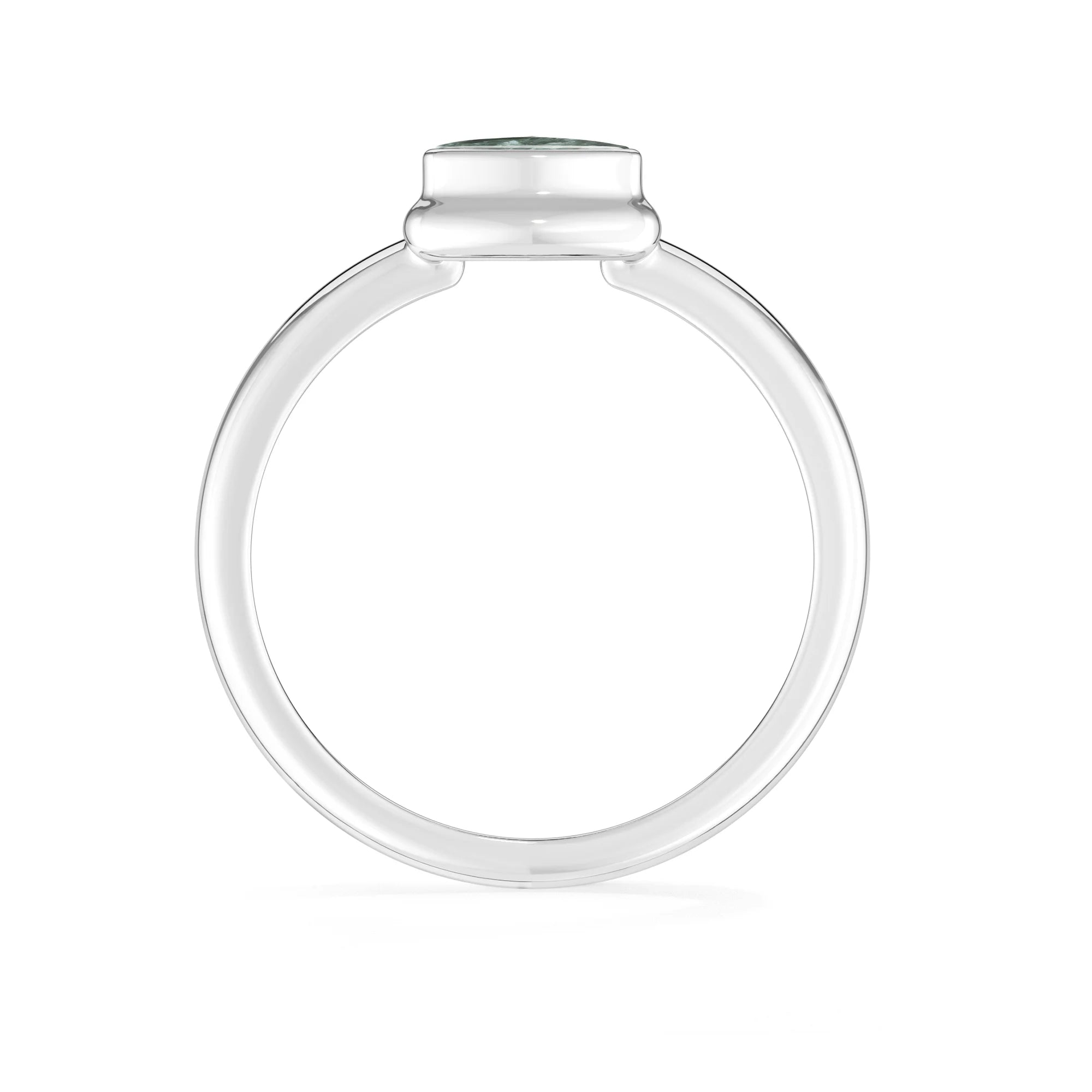 seraphinite bezel-set ring