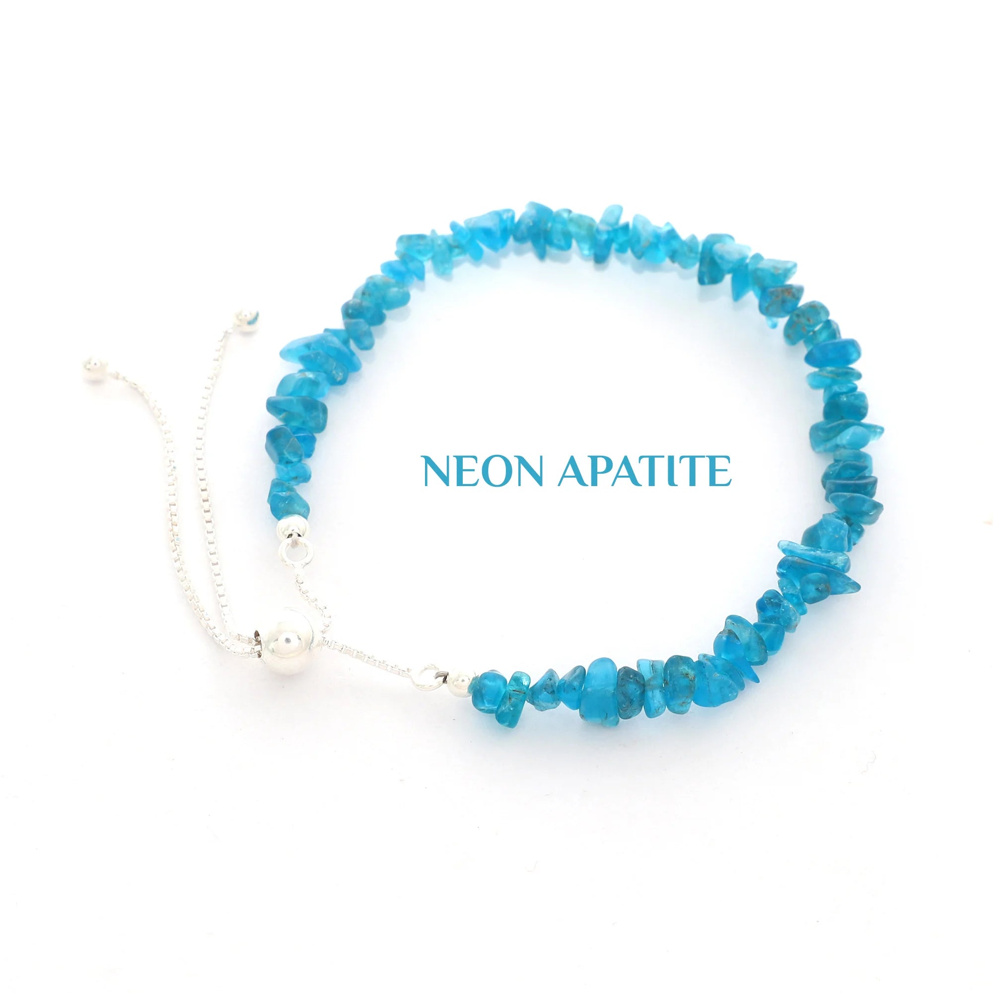 neon apatite rough bracelet