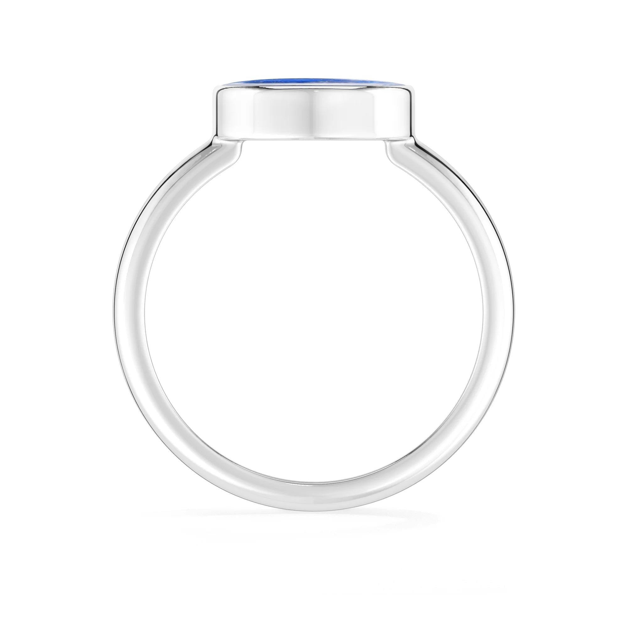 blue-moonstone bezel-set ring