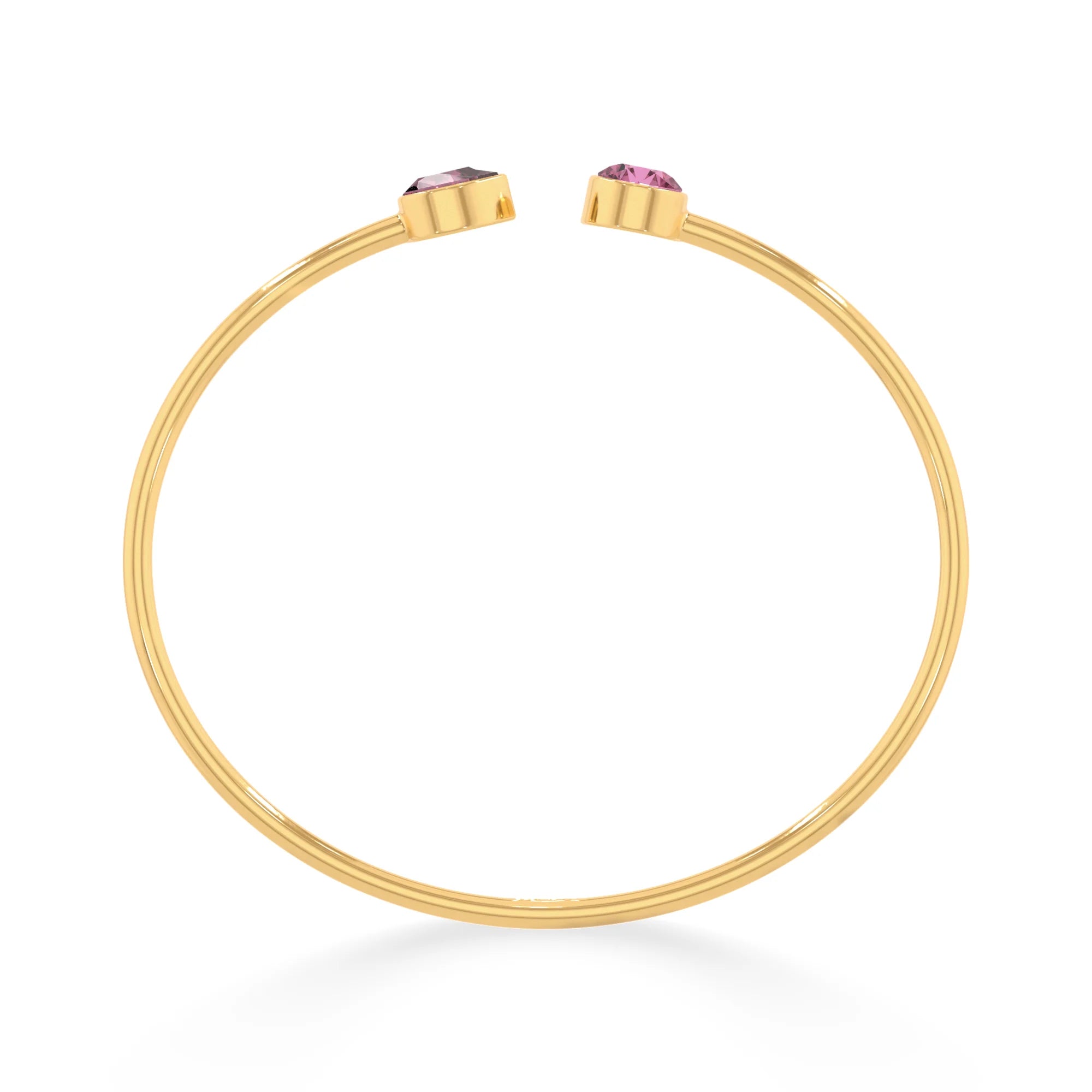 pink tourmaline cut bracelet
