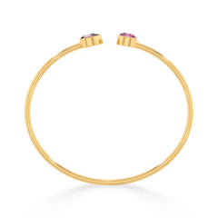 pink tourmaline cut bracelet