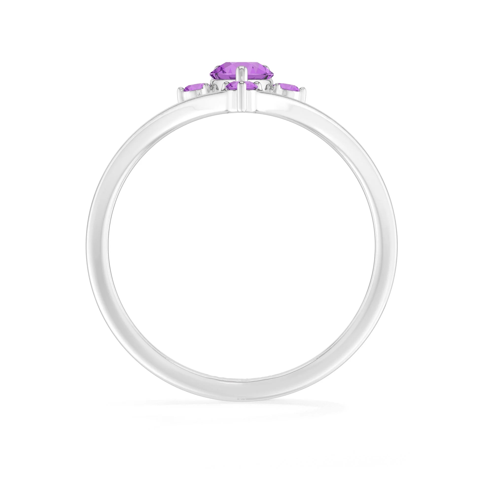 amethyst prong-set ring
