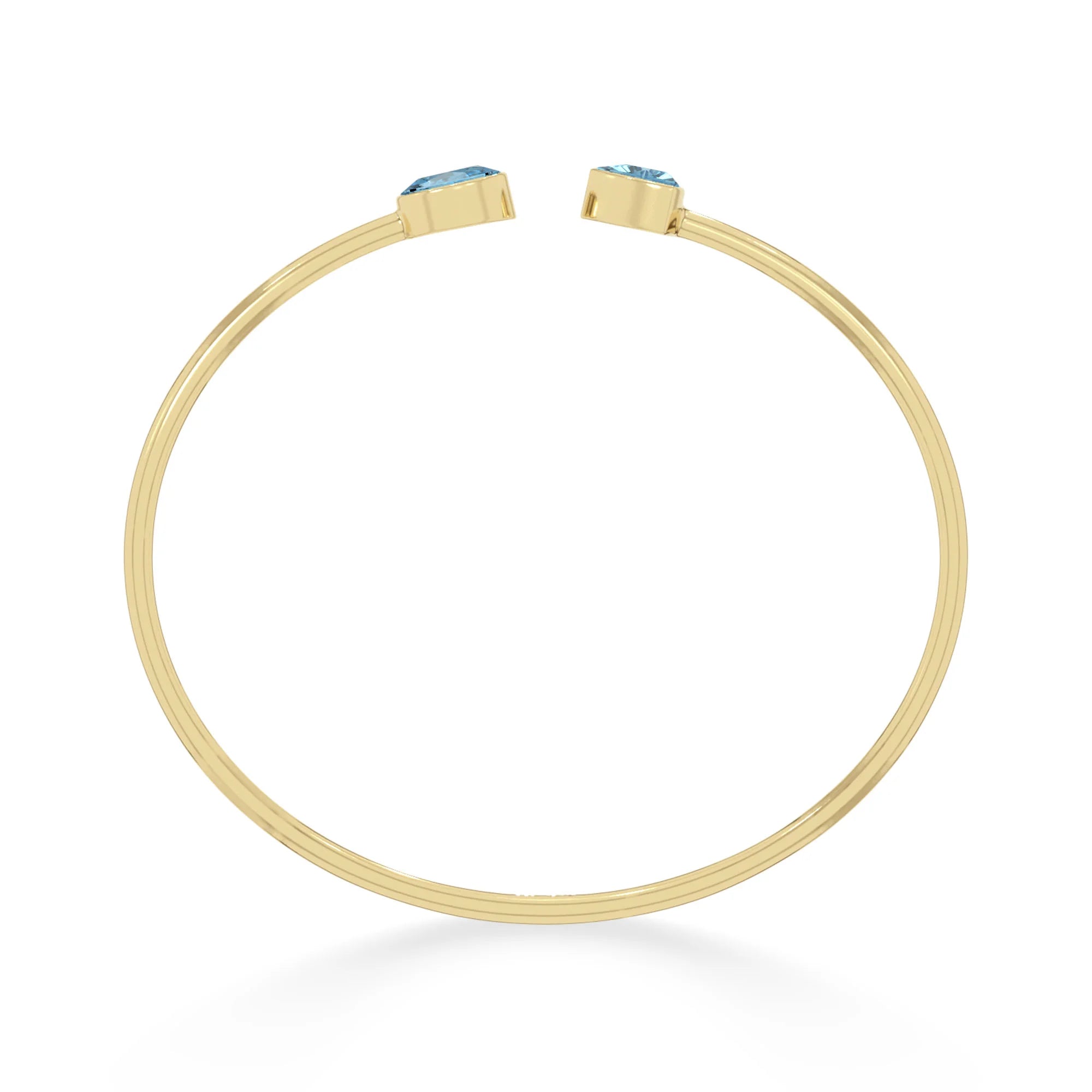 swiss blue topaz cut bracelet