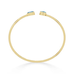 swiss blue topaz cut bracelet