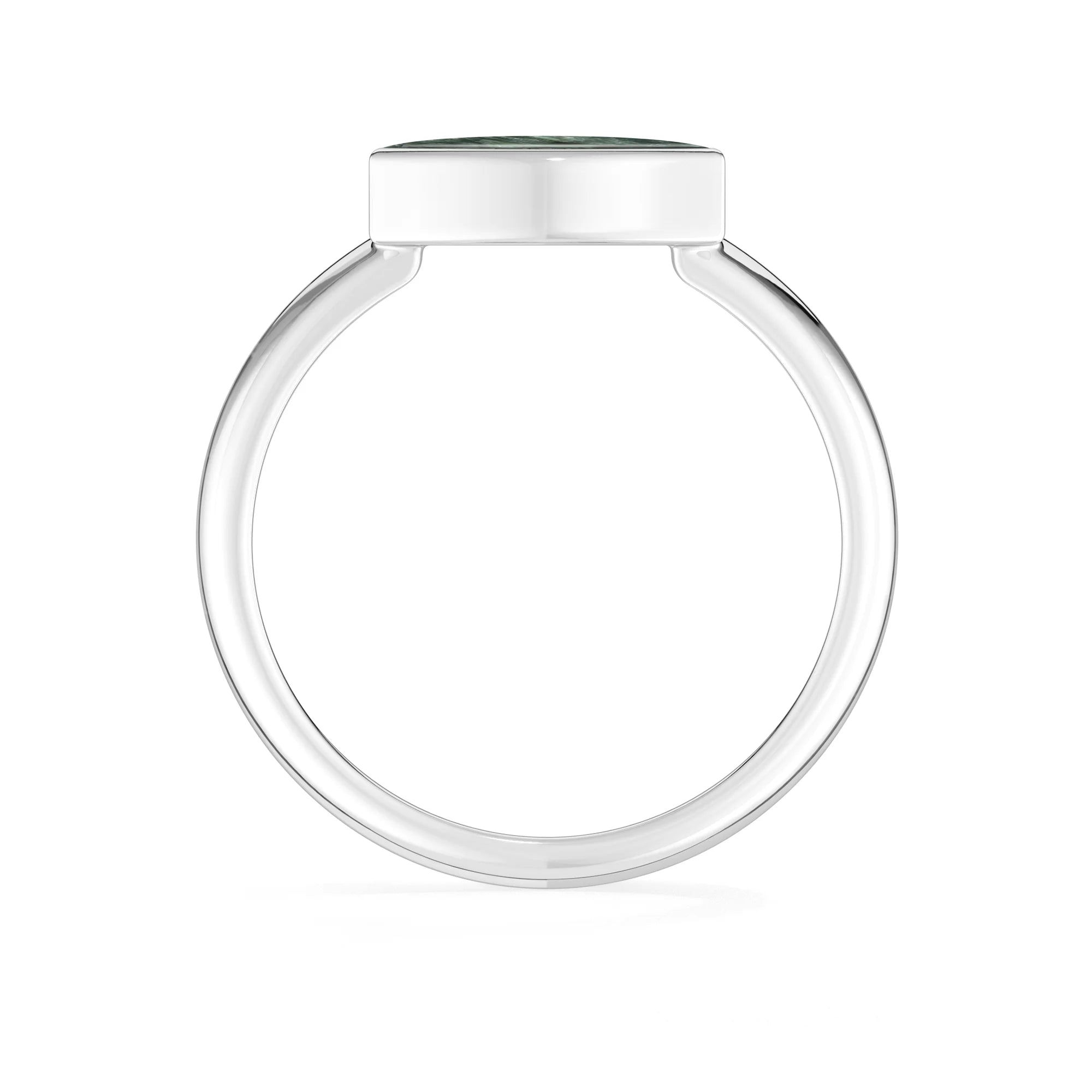 seraphinite bezel-set ring