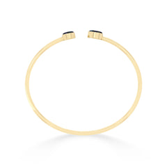 Natural Cab Multi Titanium Druzy Pear-Round Shape Twister Bracelets for Women in 18K Gold Vermeil