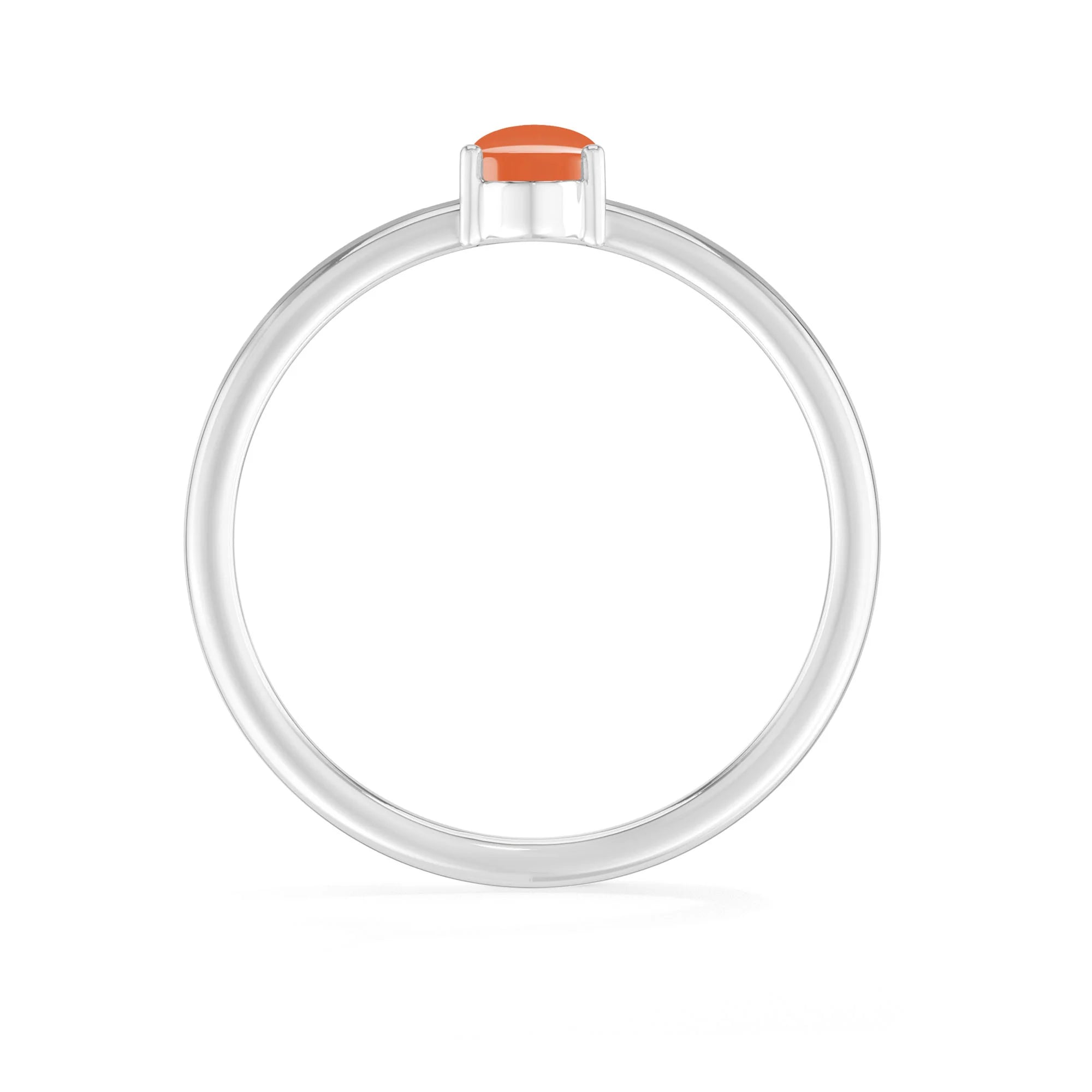 carnelian stackable prong-set ring