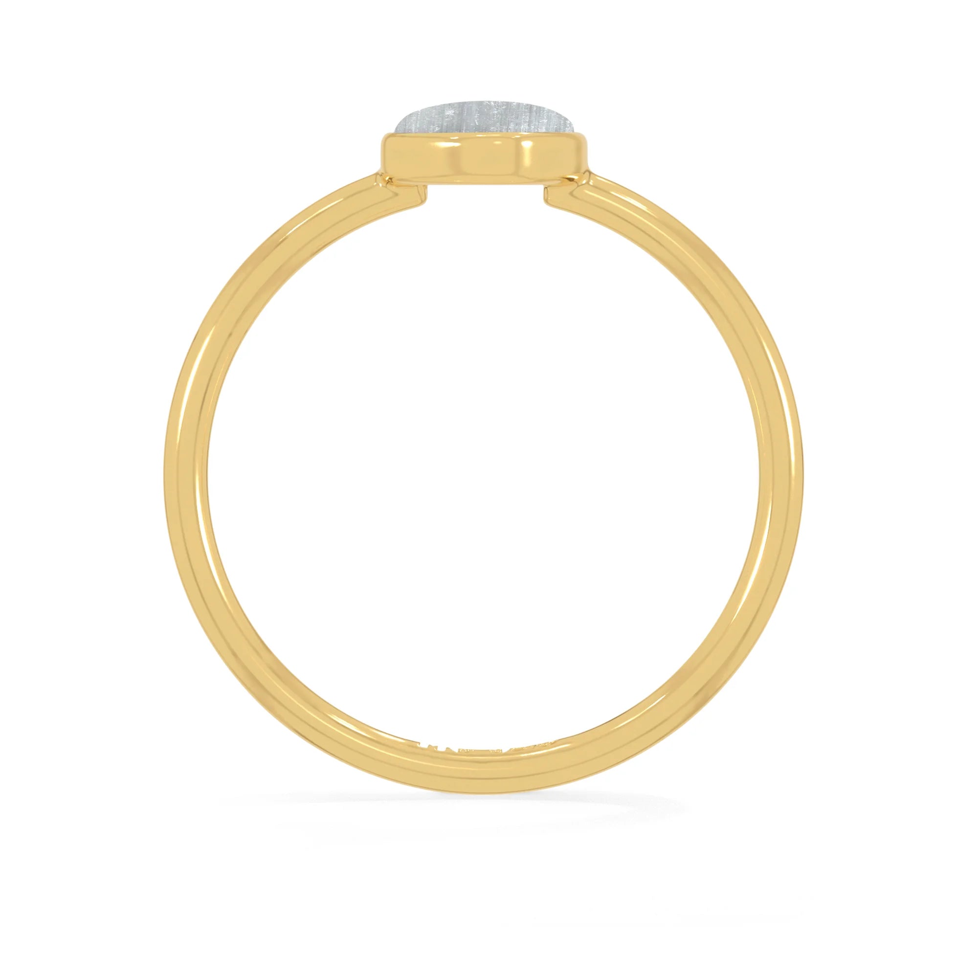 selenite stackable bezel-set ring
