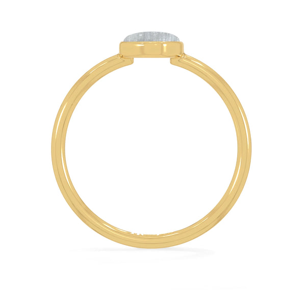 selenite stackable bezel-set ring