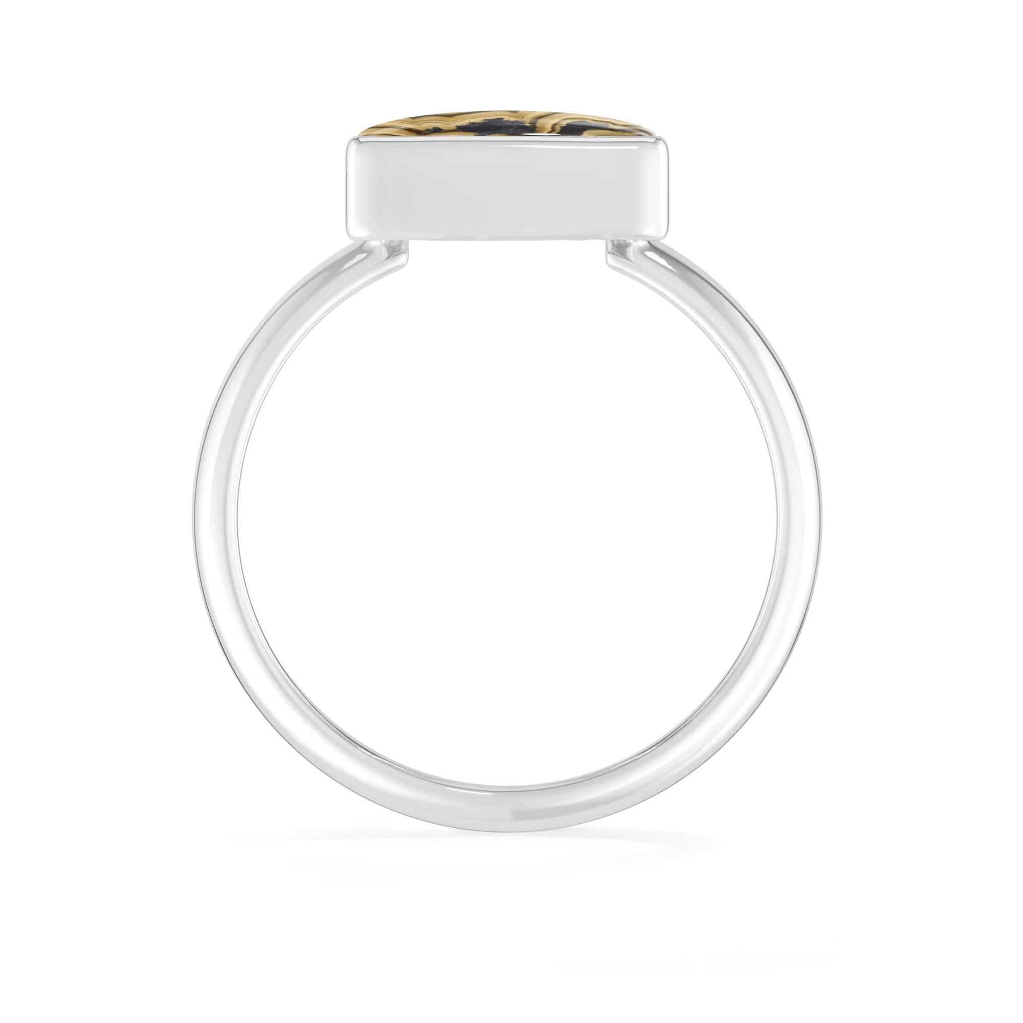 schalenblende bezel-set ring