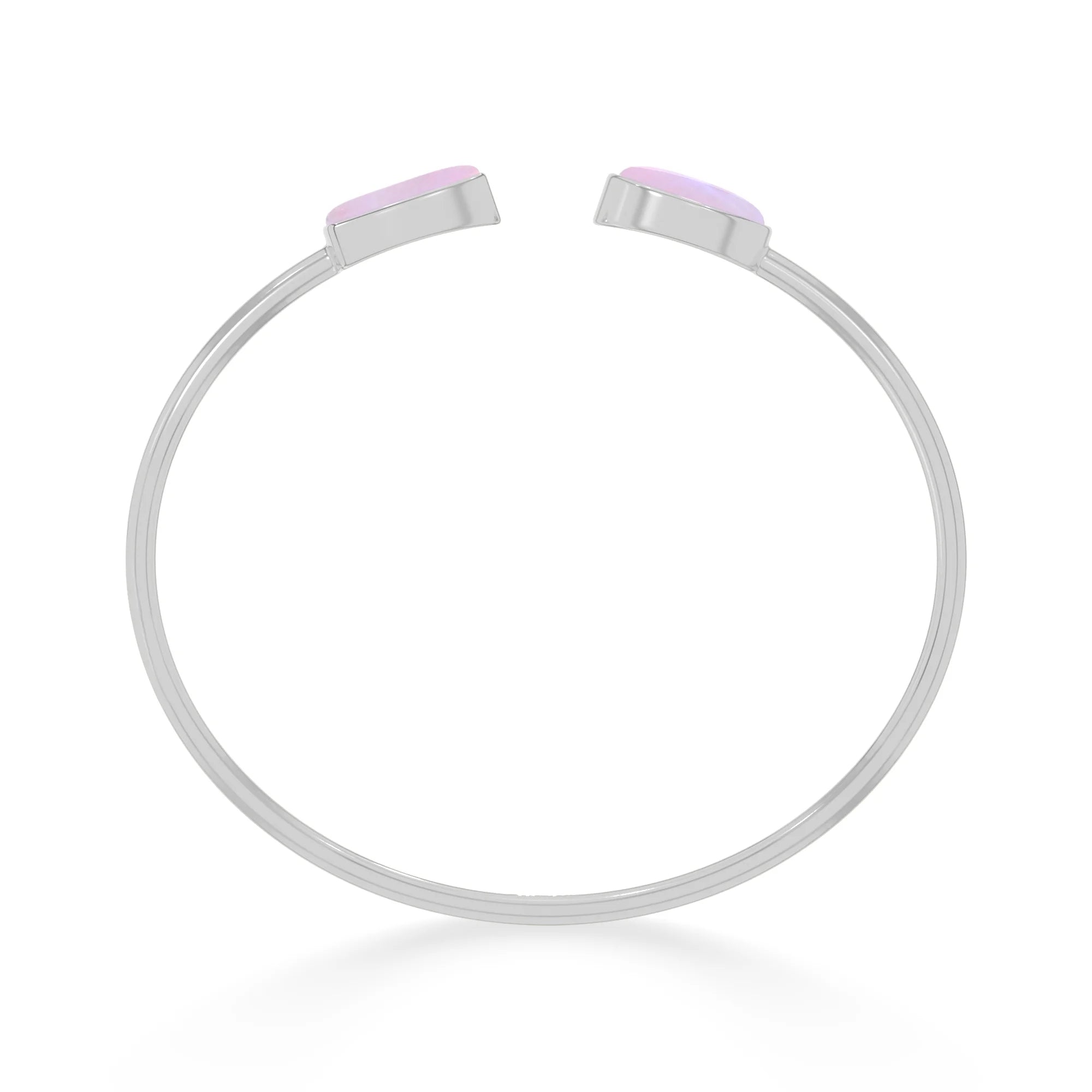 pink moonstone cab bracelet