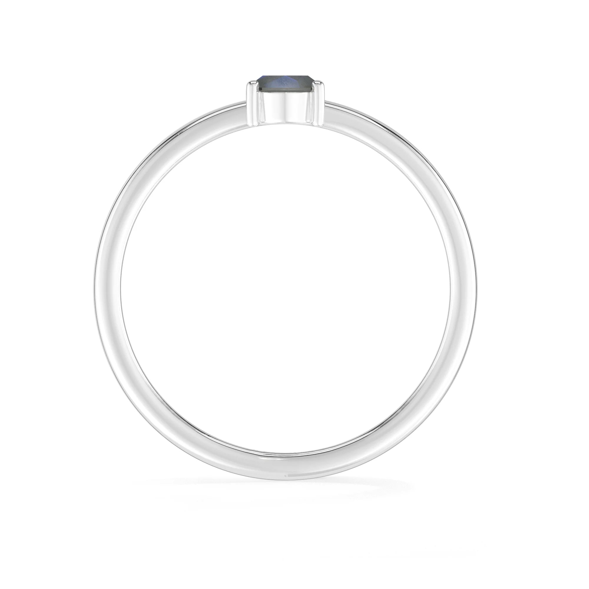 labradorite stackable prong-set ring