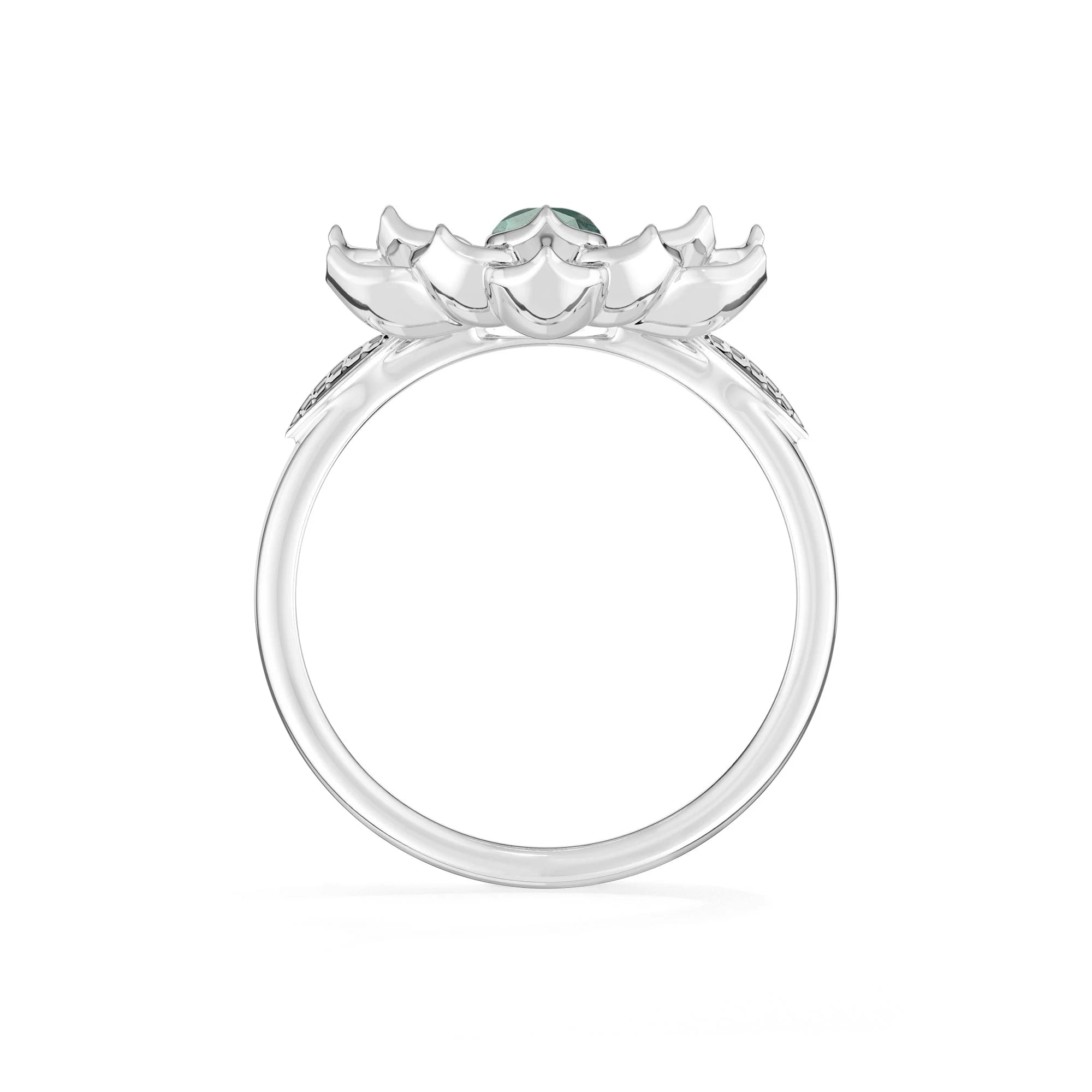 natural green tourmaline ring