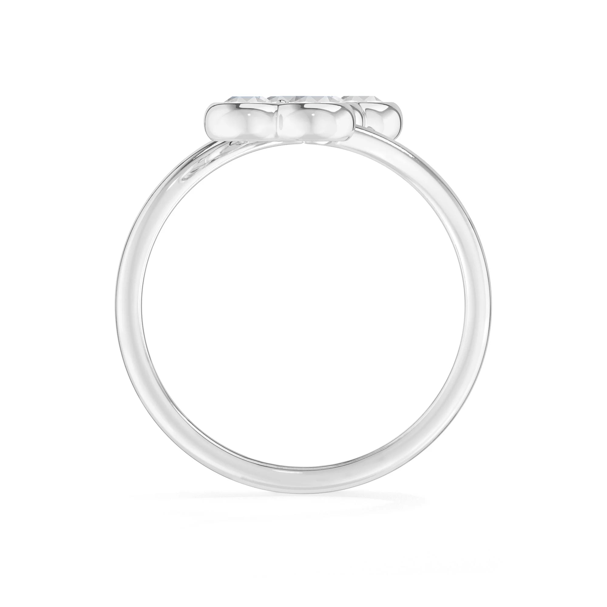rainbow-moonstone bezel-set ring