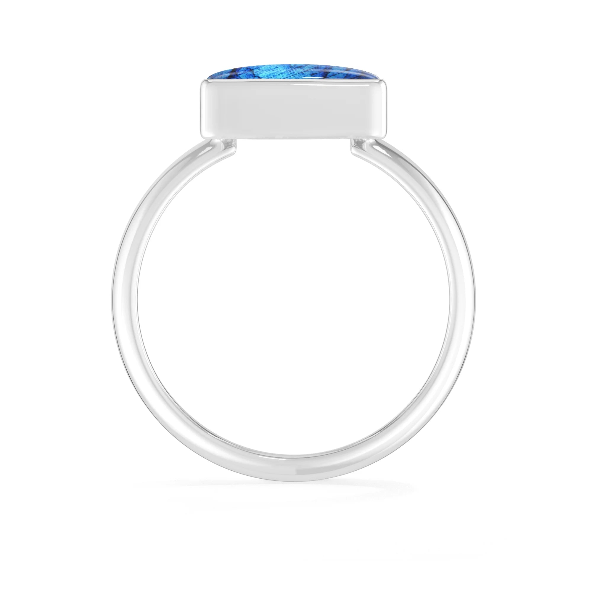 labradorite bezel-set ring