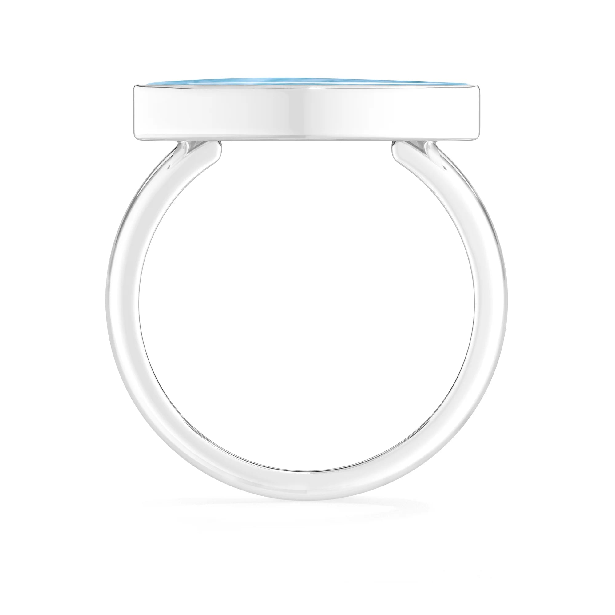 larimar bezel-set ring