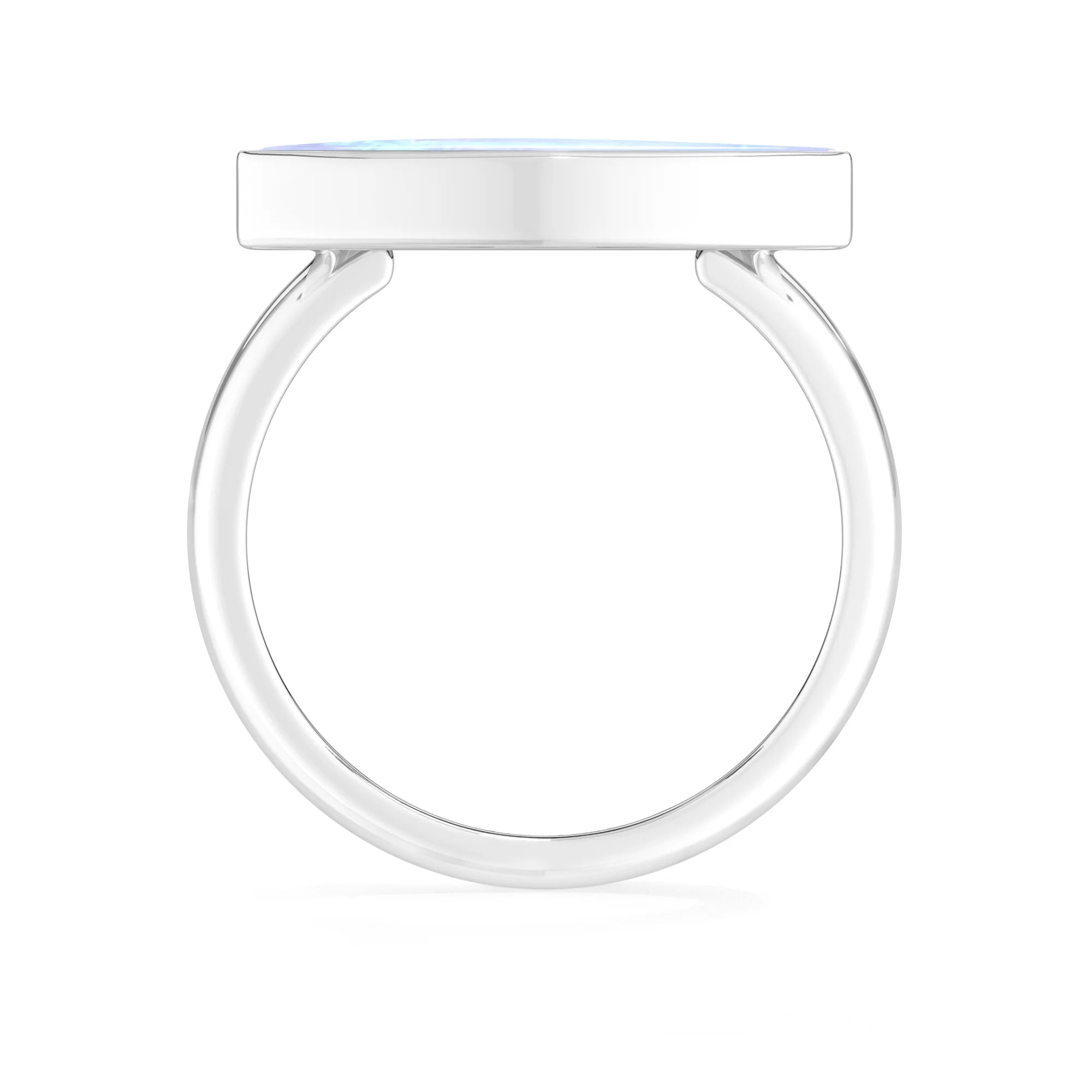 purple-moonstone bezel-set ring