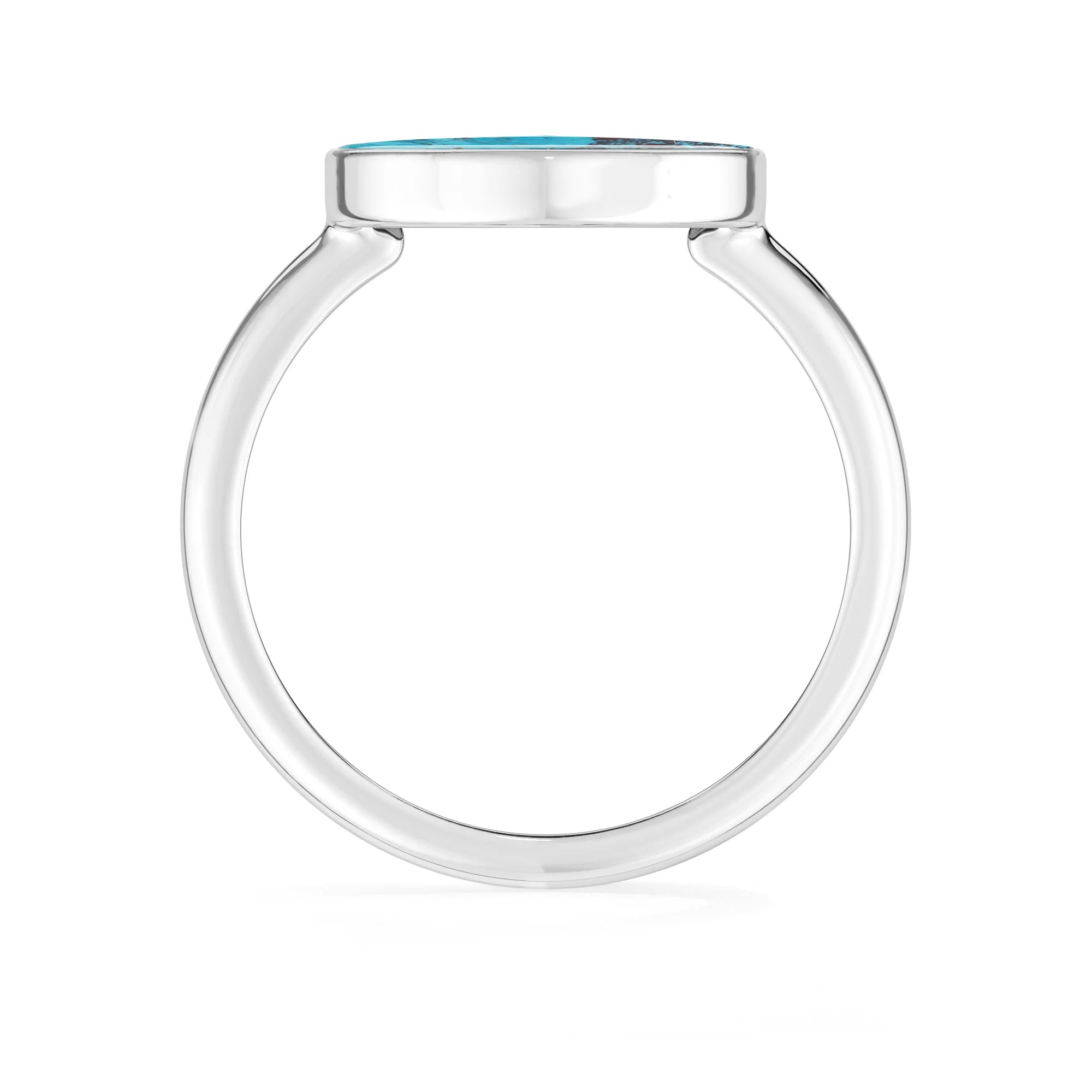shattuckite bezel-set ring