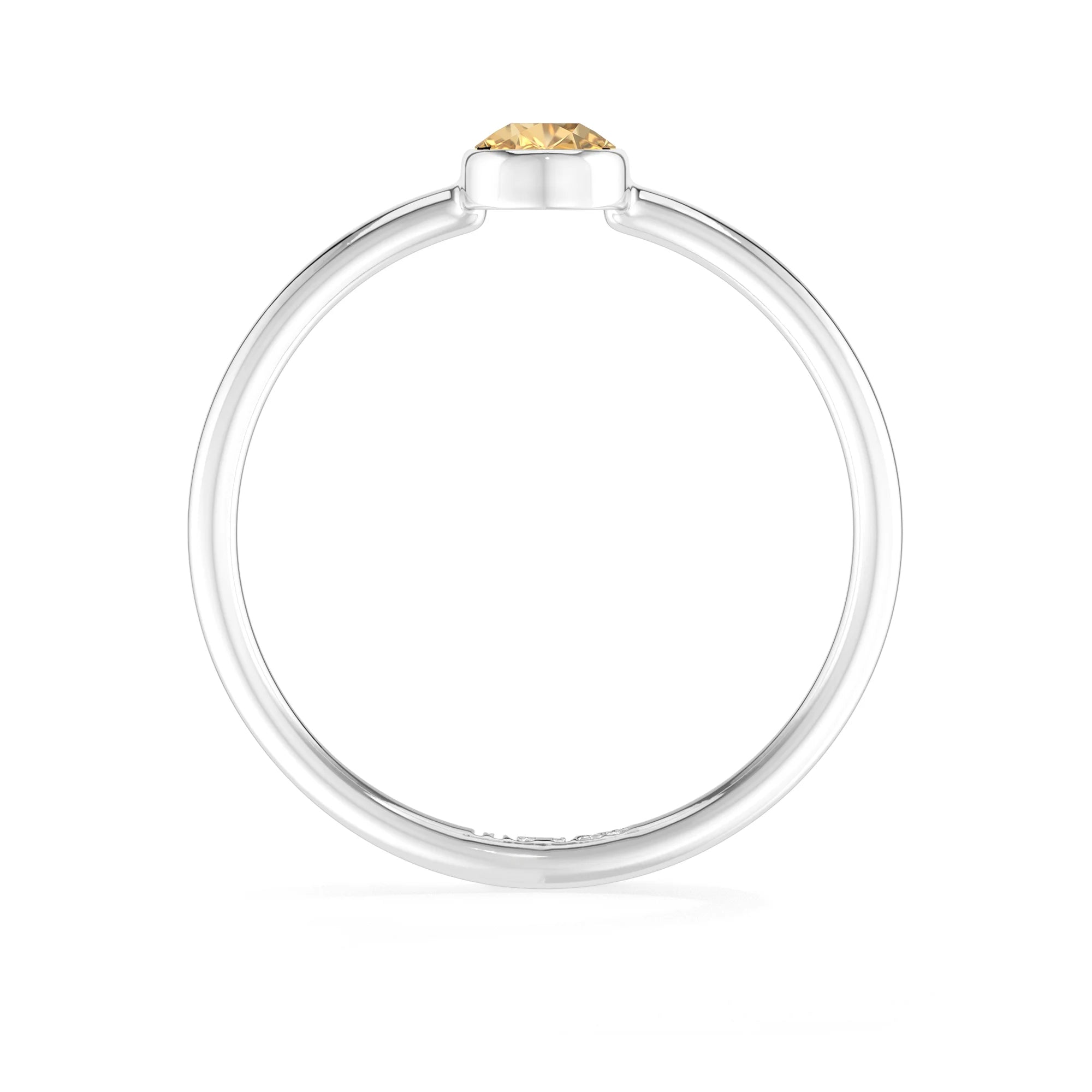 chrome Diopside stackable bezel-set ring