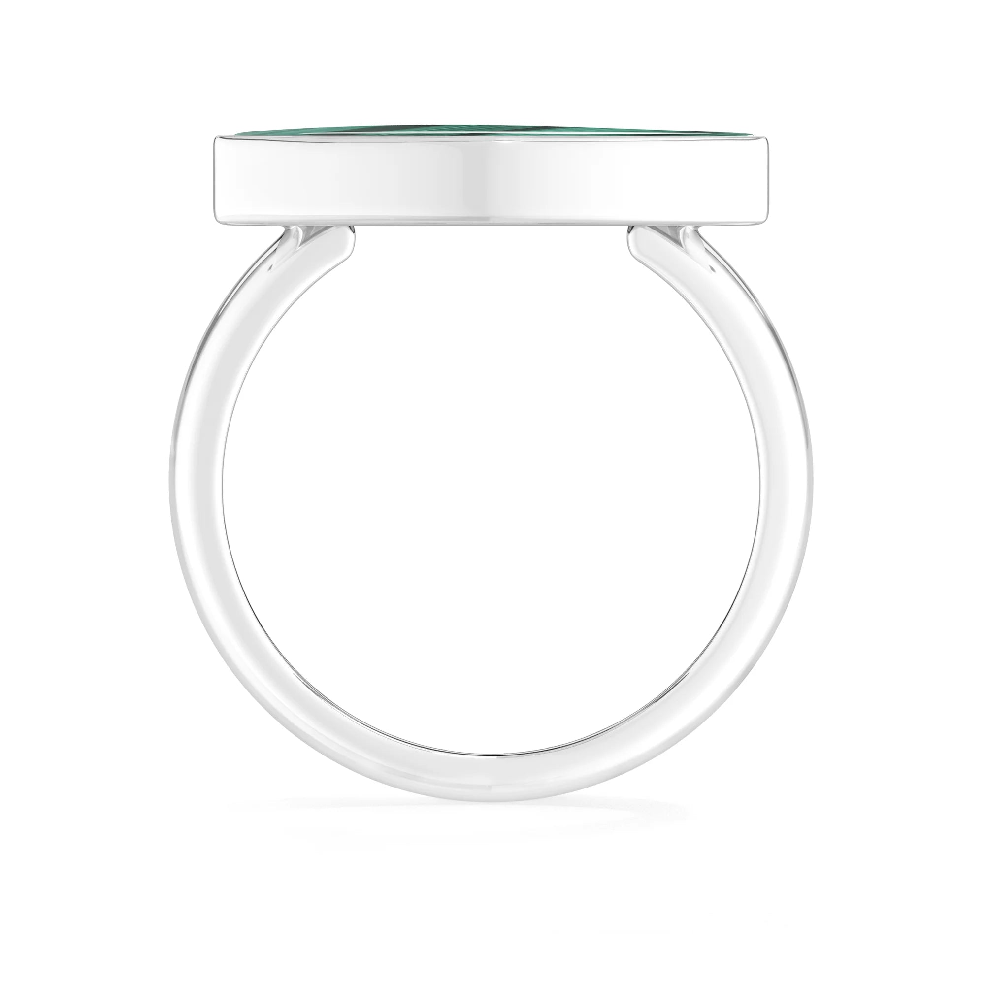 malachite bezel-set ring