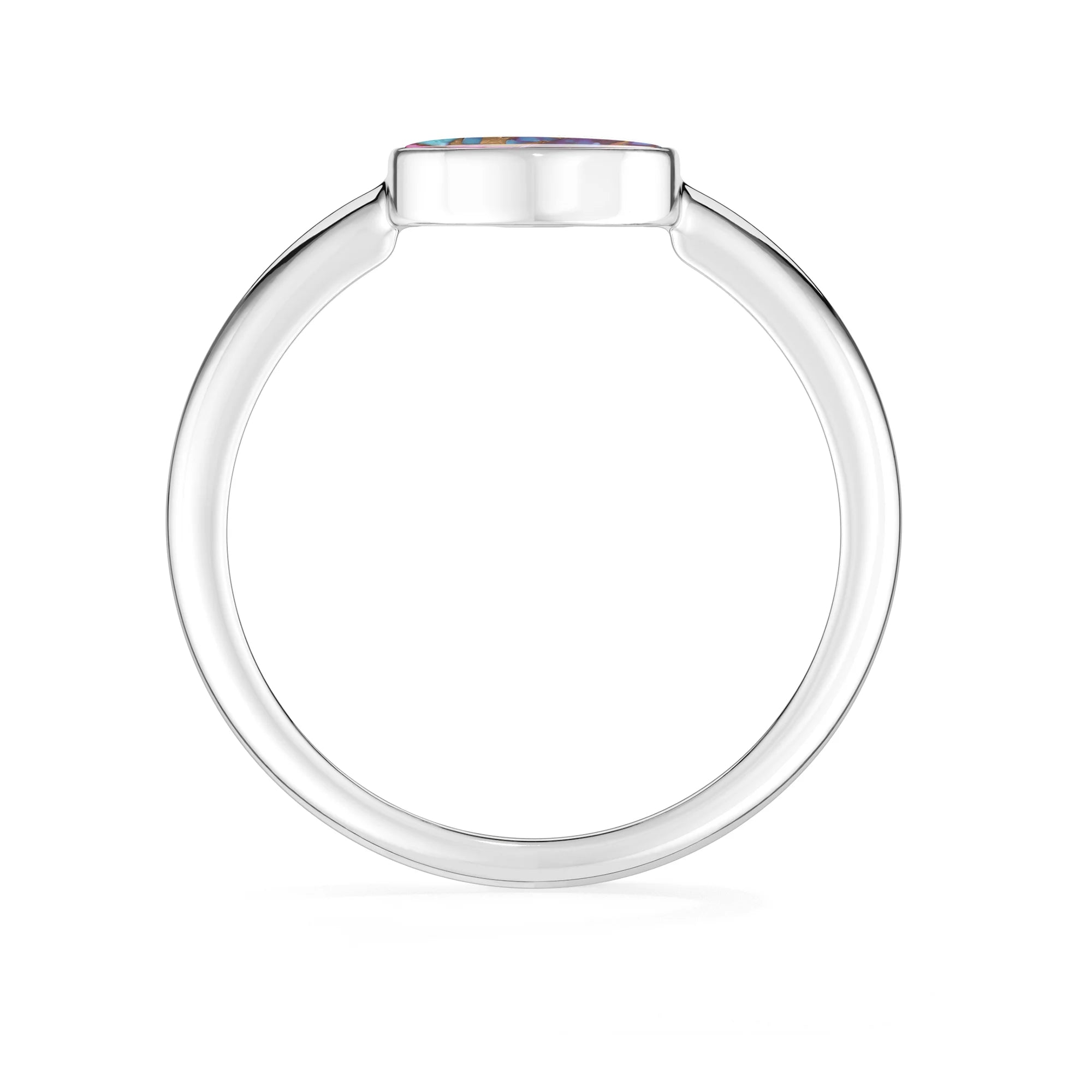pink spiny-oyster bezel-set ring