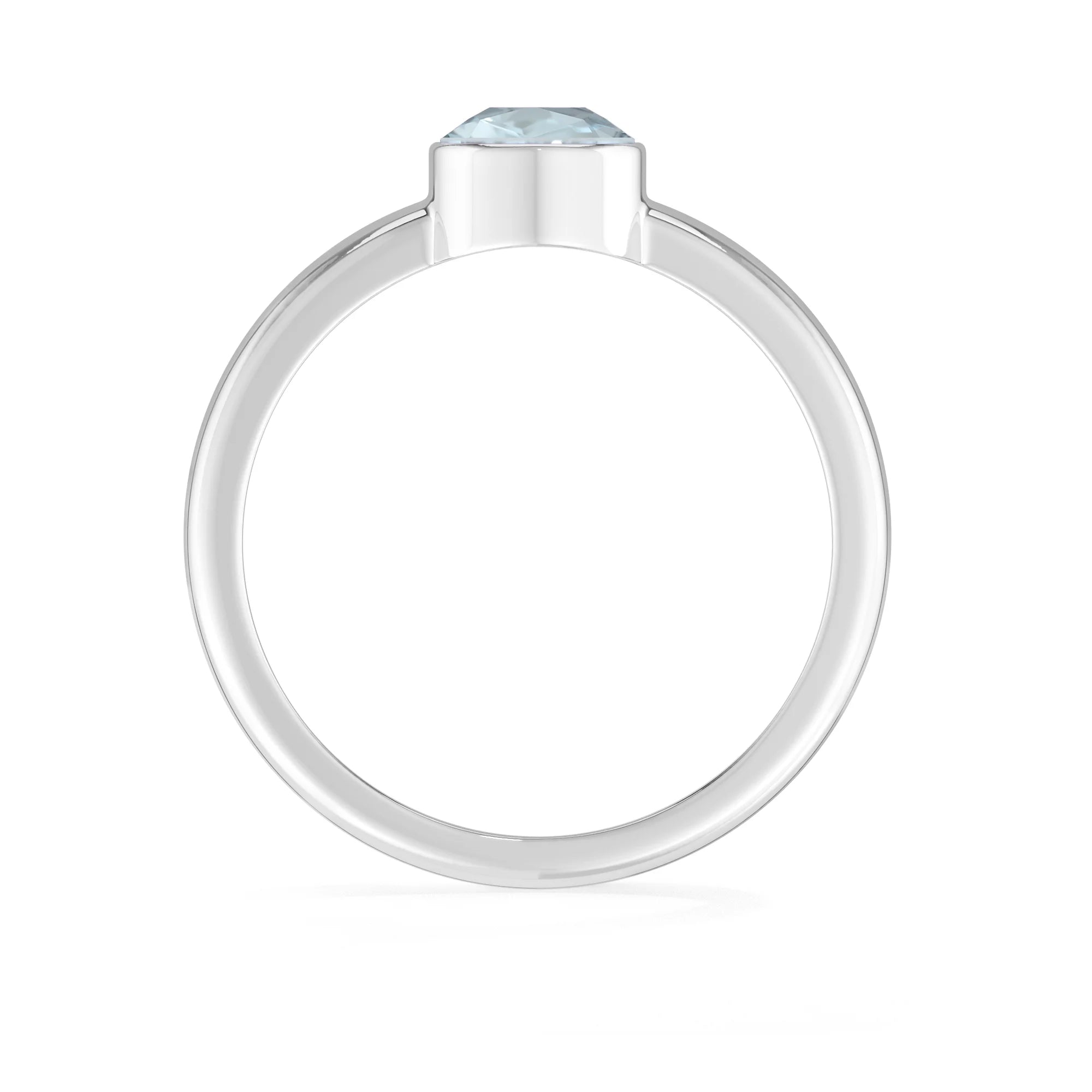 aquamarine bezel-set ring