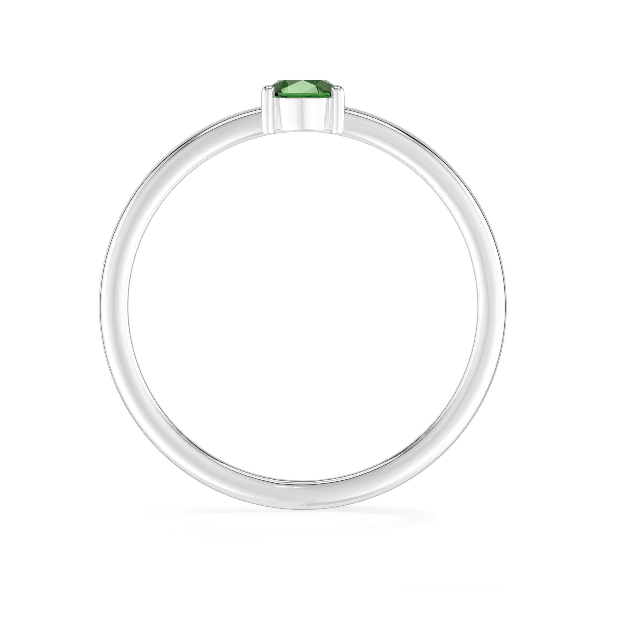 chrome diopside stackable prong-set ring