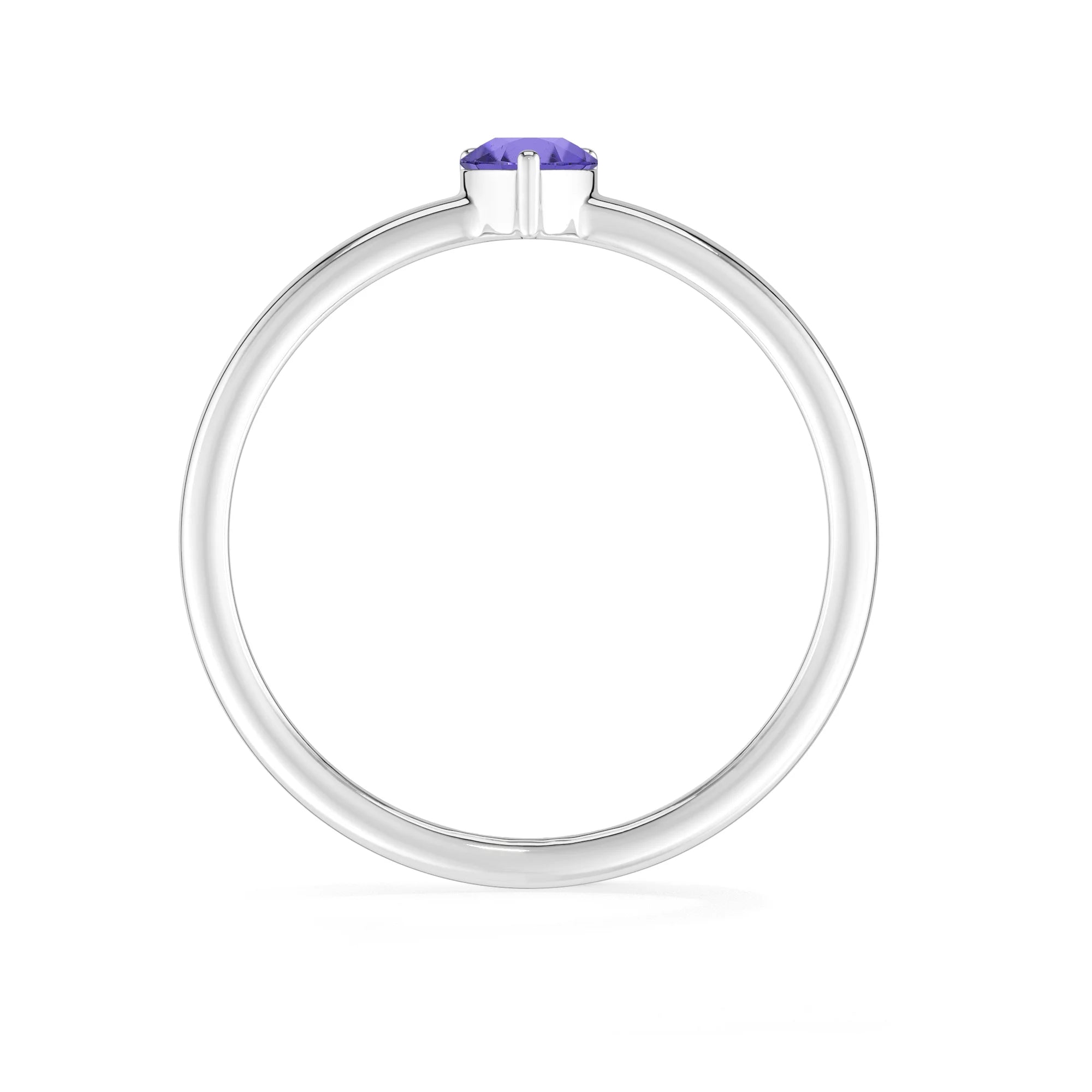 tanzanite stackable prong-set ring