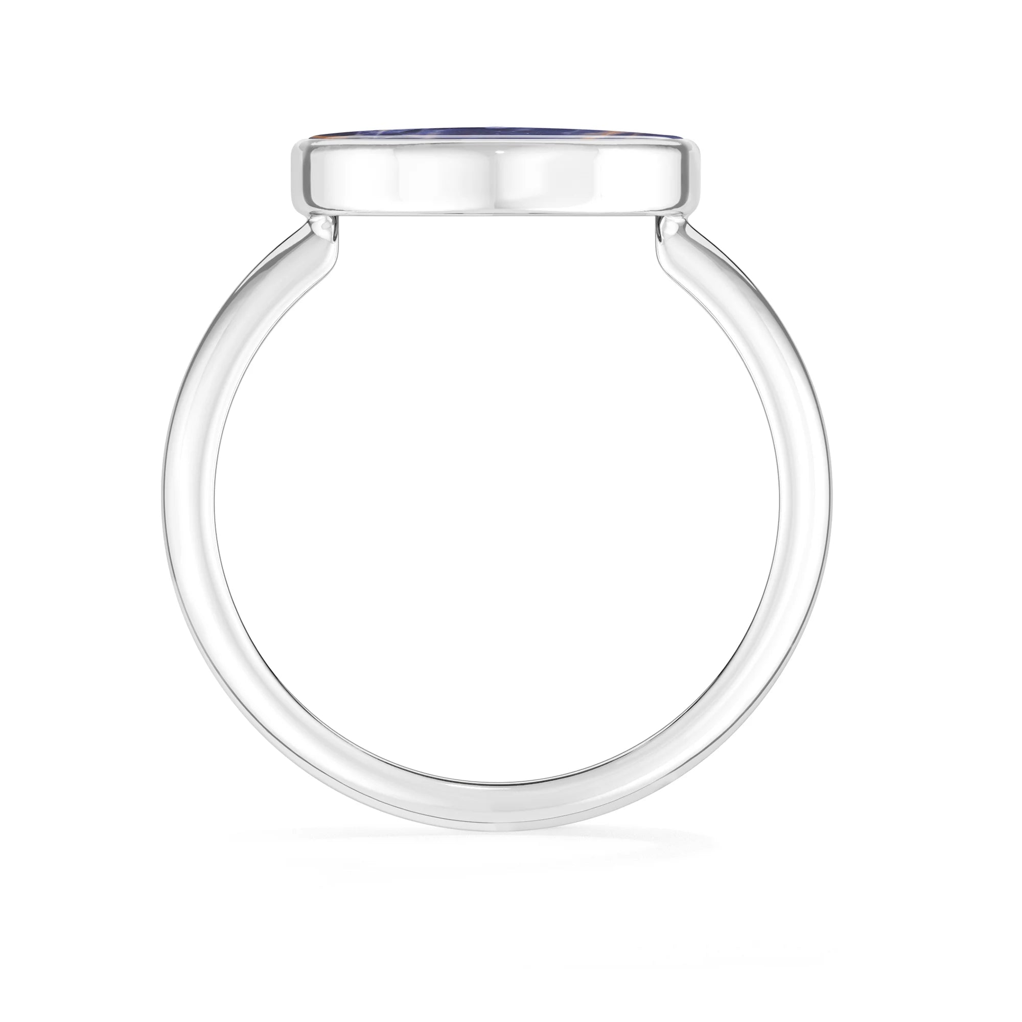 sodalite bezel-set ring