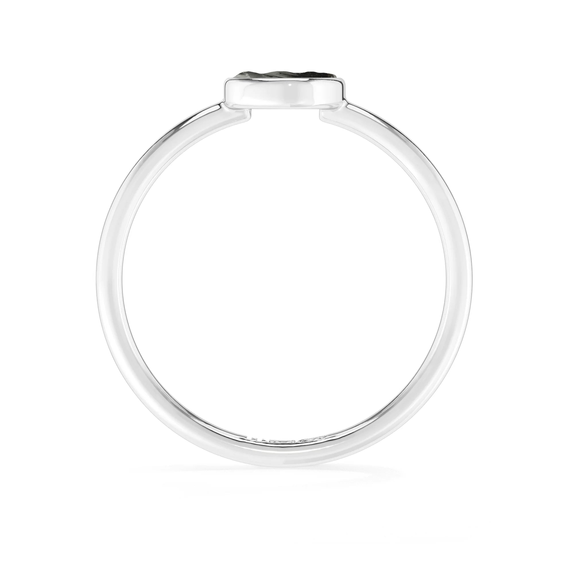 tourmalated quartz stackable bezel-set ring