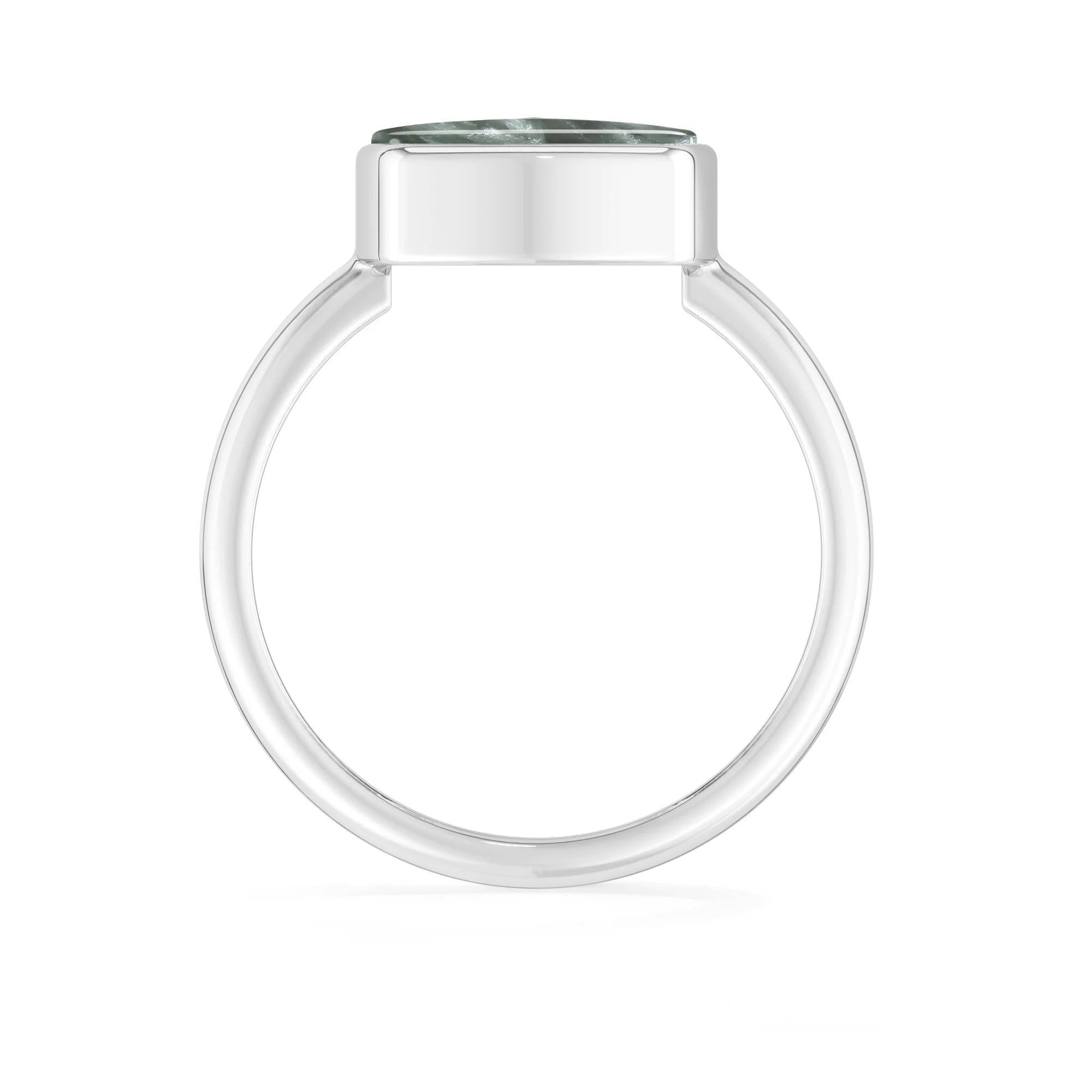 seraphinite bezel-set ring