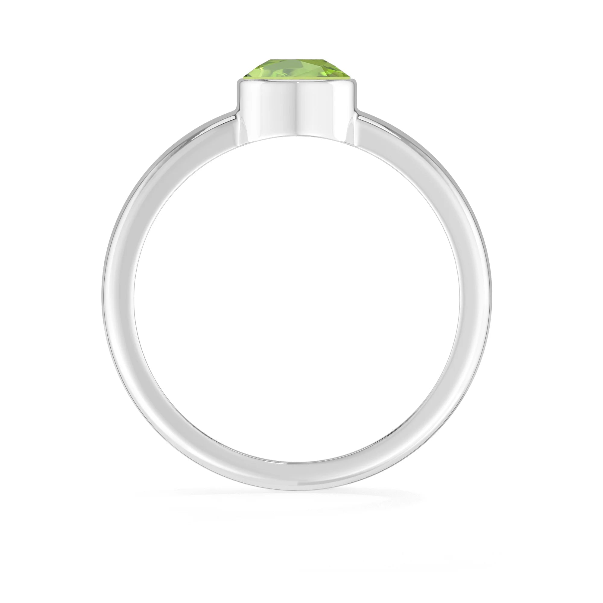 peridot bezel-set ring