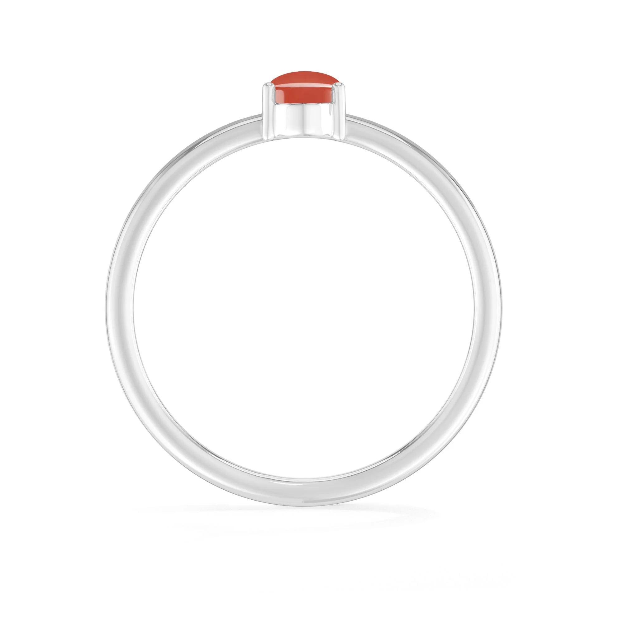 rose quartz stackable prong-set ring