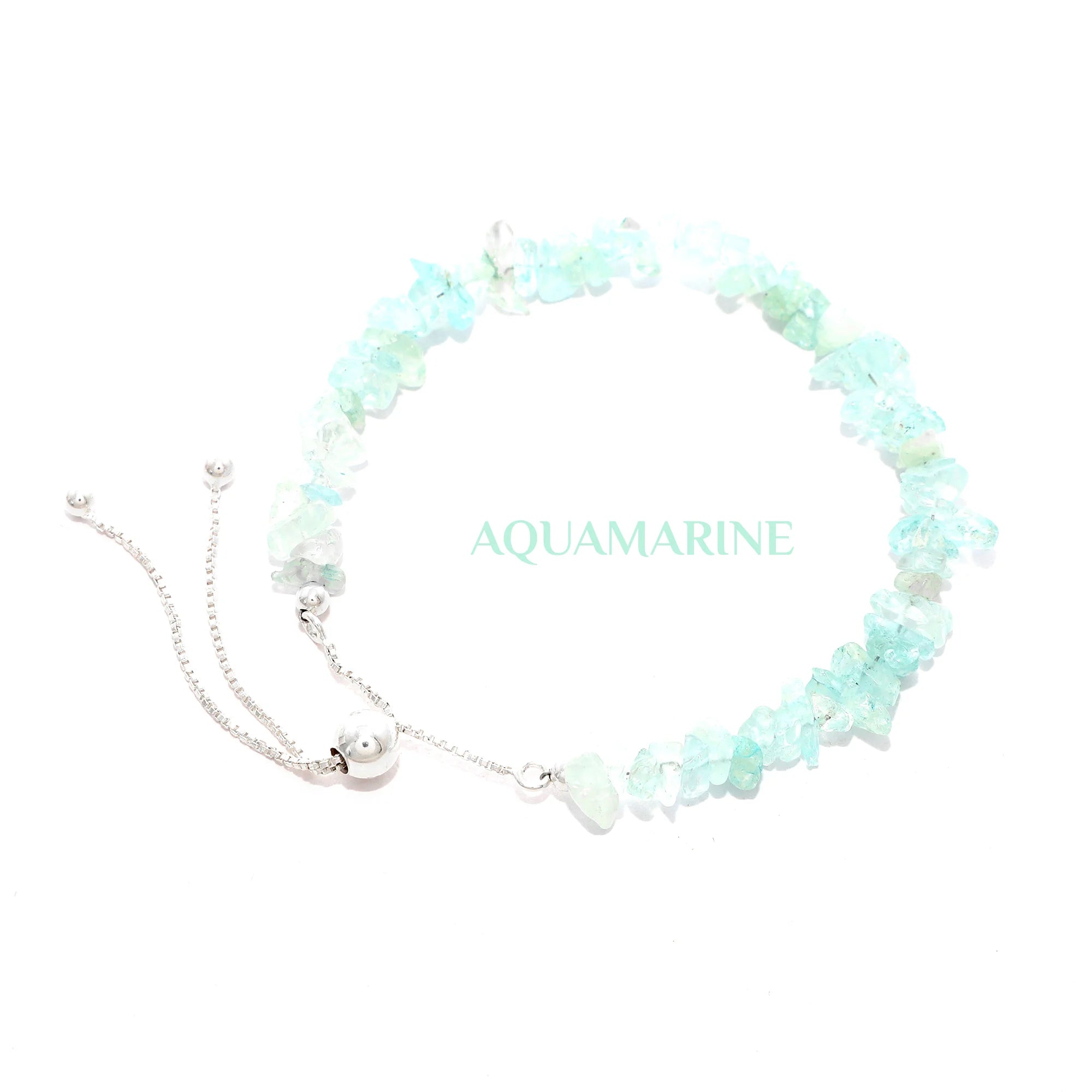 aquamarine rough bracelet
