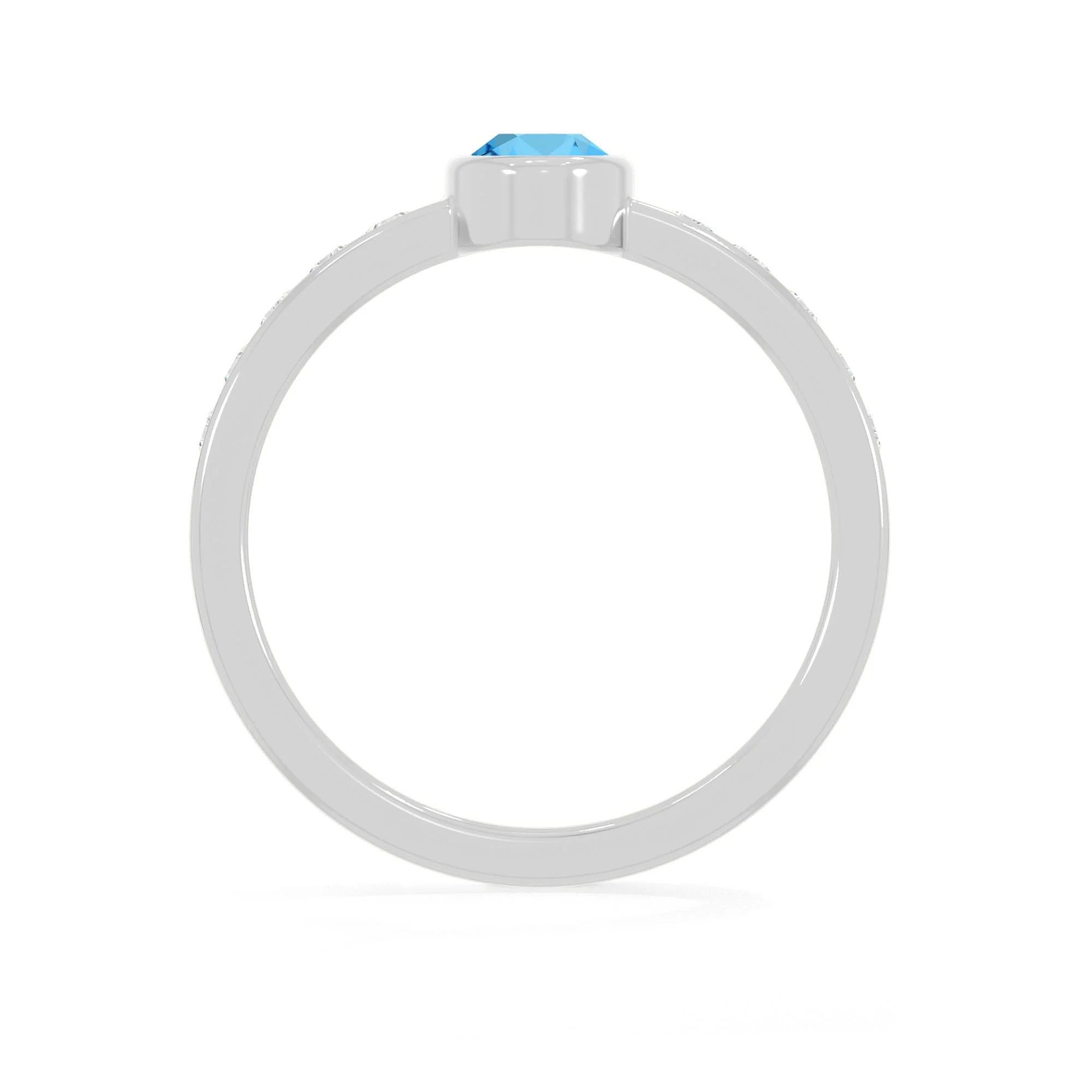 swiss blue topaz bezel-set ring