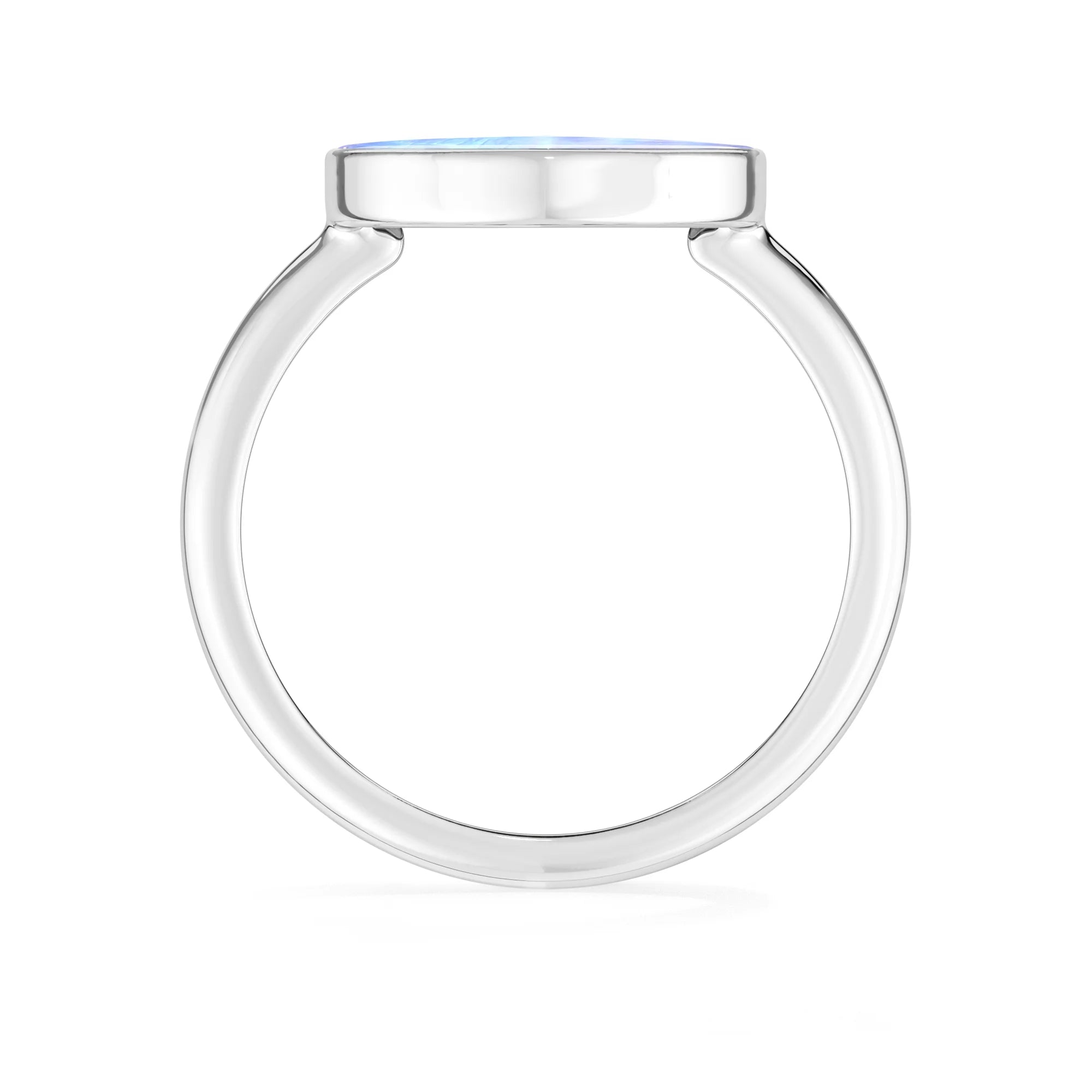 purple-moonstone bezel-set ring