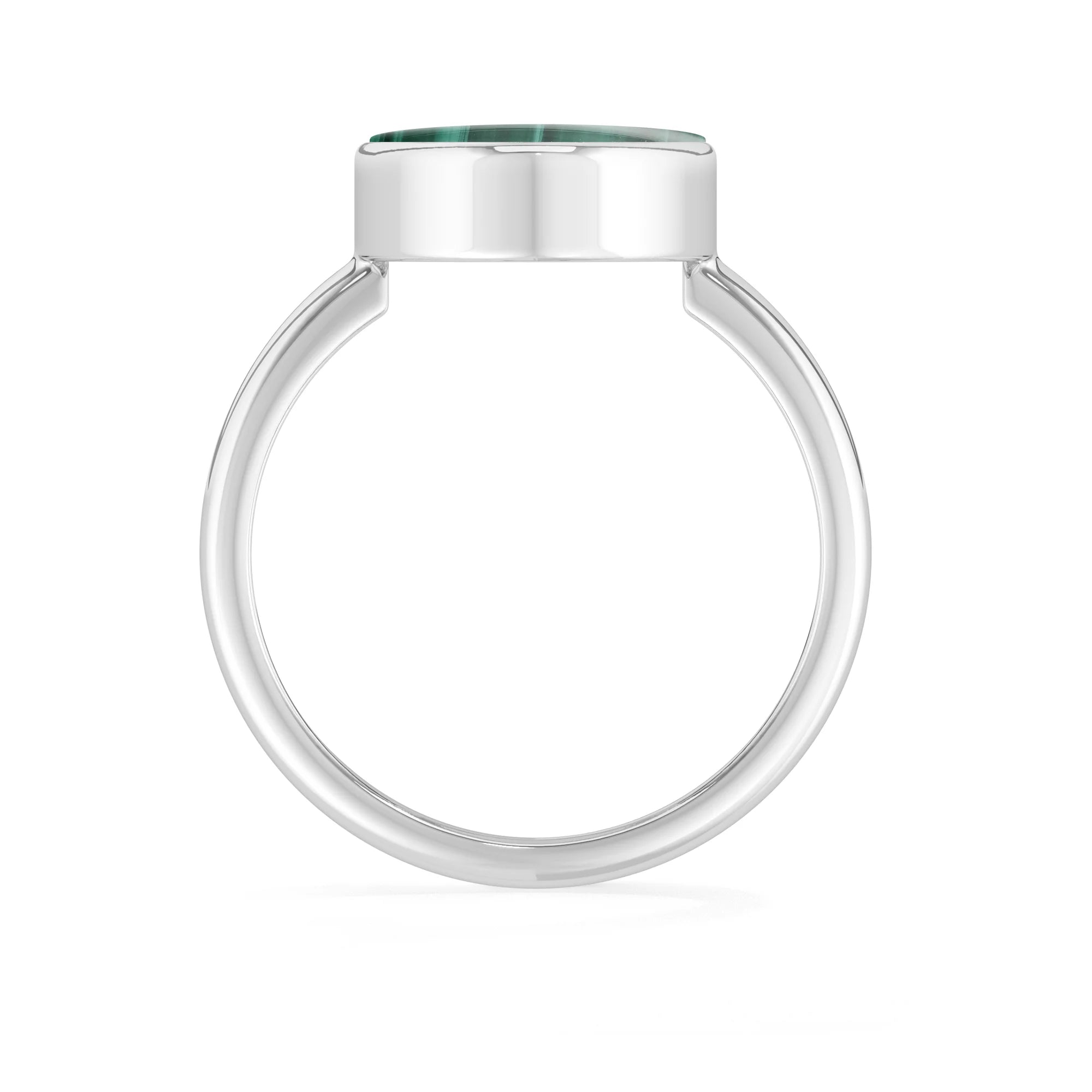 malachite bezel-set ring