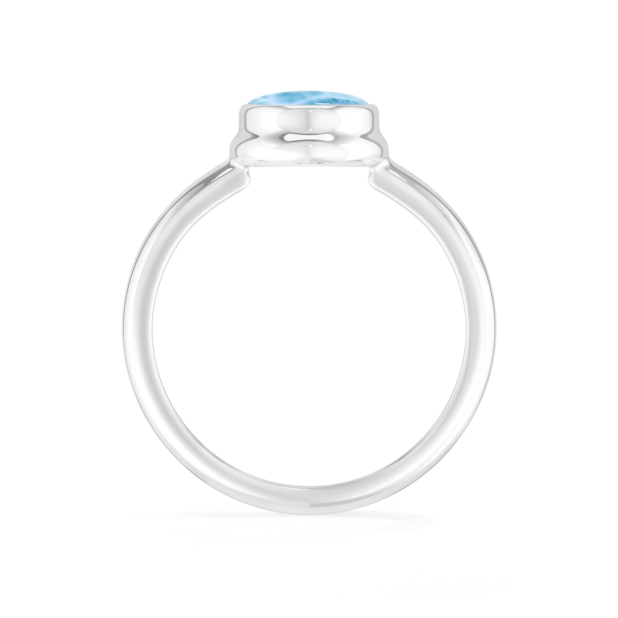 larimar bezel-set ring