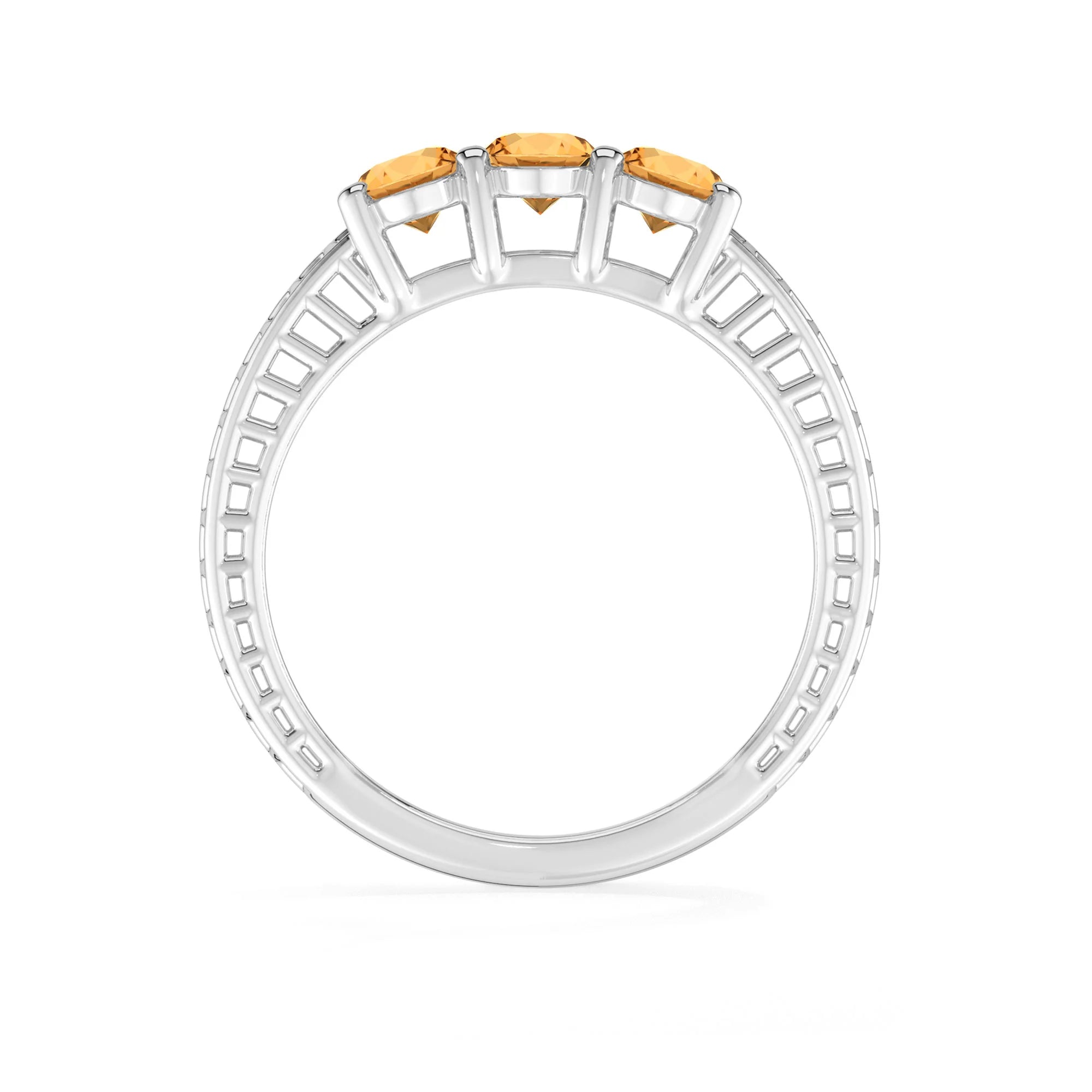 citrine prong-set ring