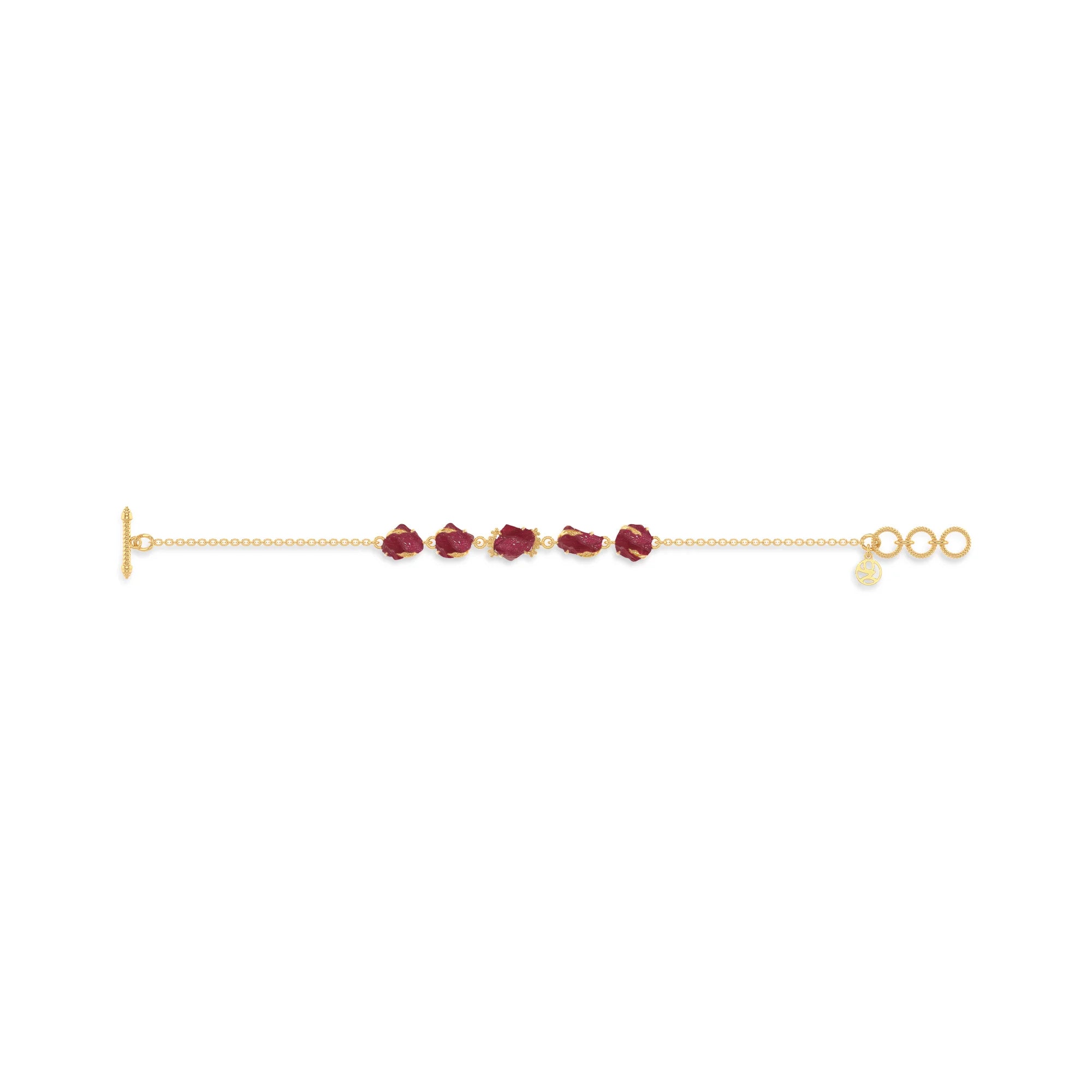 pink tourmaline rough bracelet