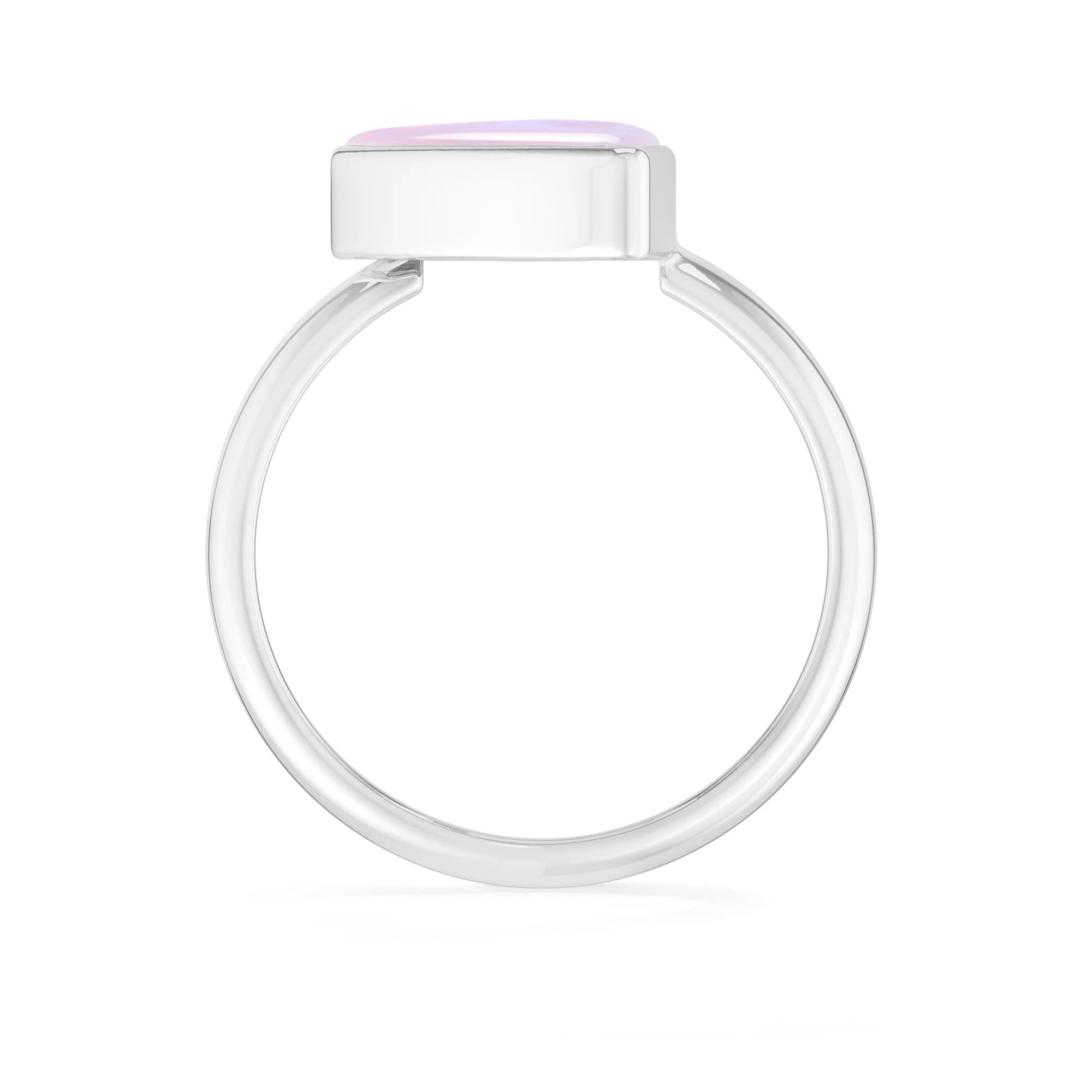 pink-moonstone bezel-set ring
