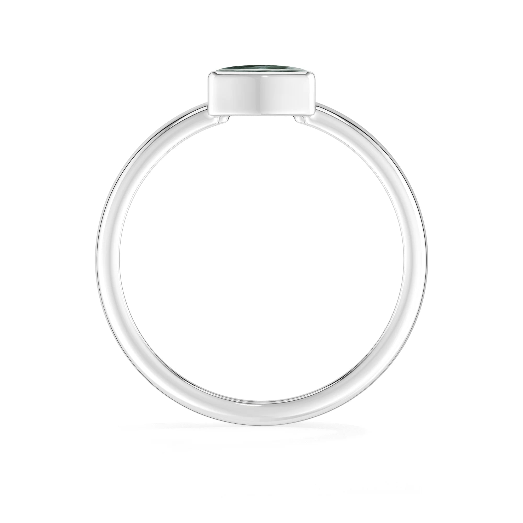 seraphinite bezel-set ring