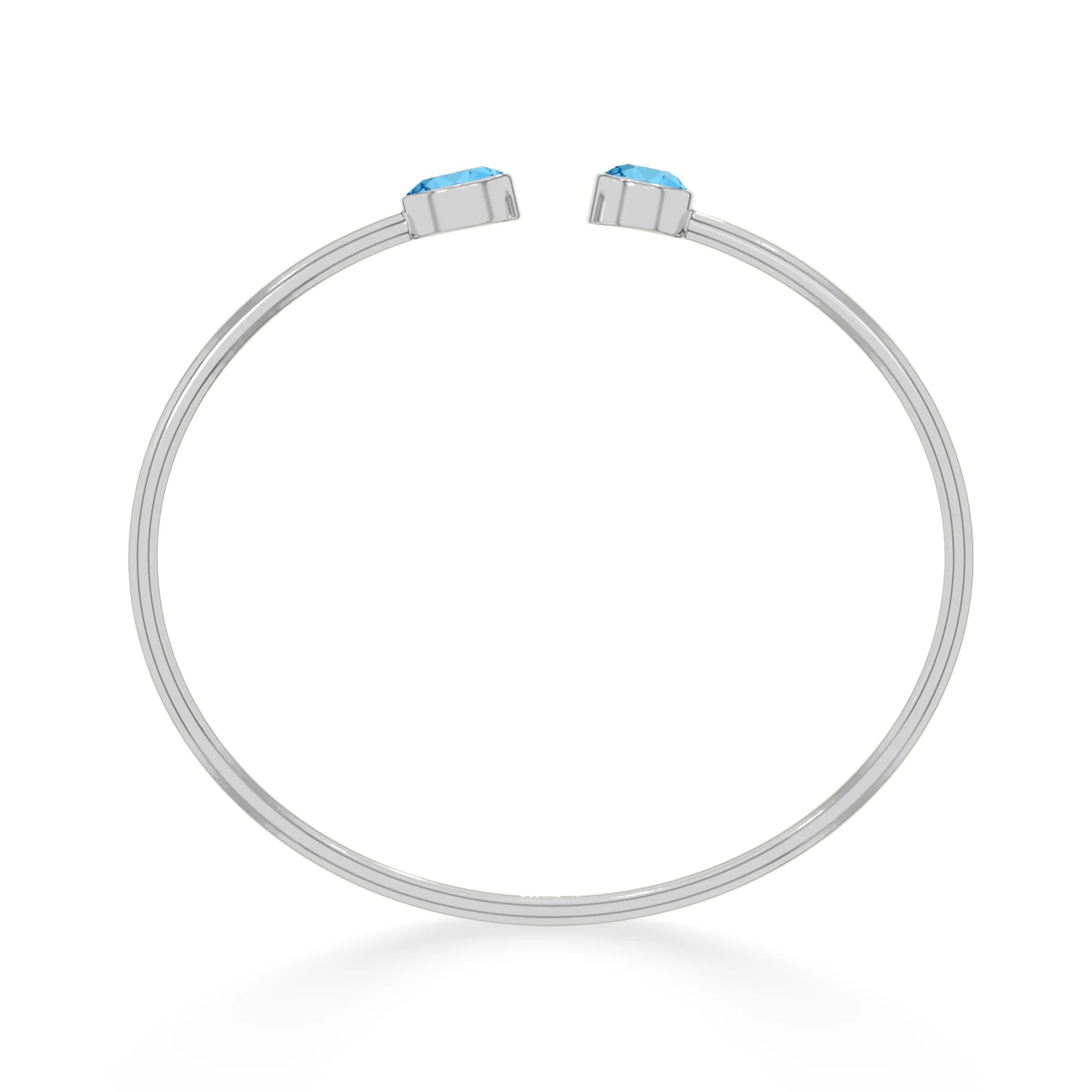 swiss blue topaz cut bracelet