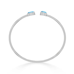 swiss blue topaz cut bracelet