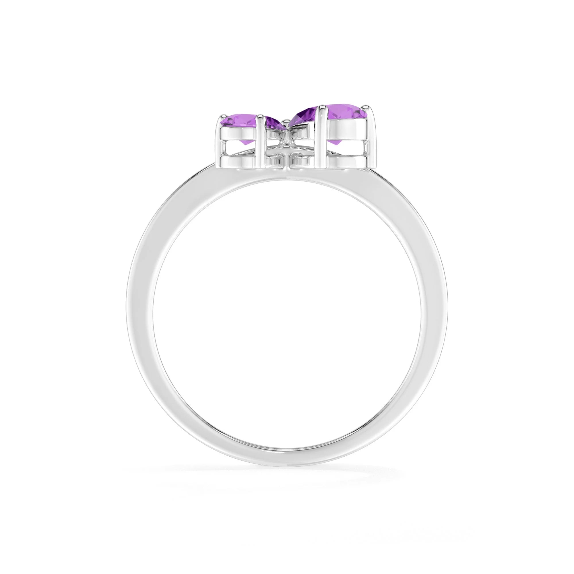 amethyst prong-set ring