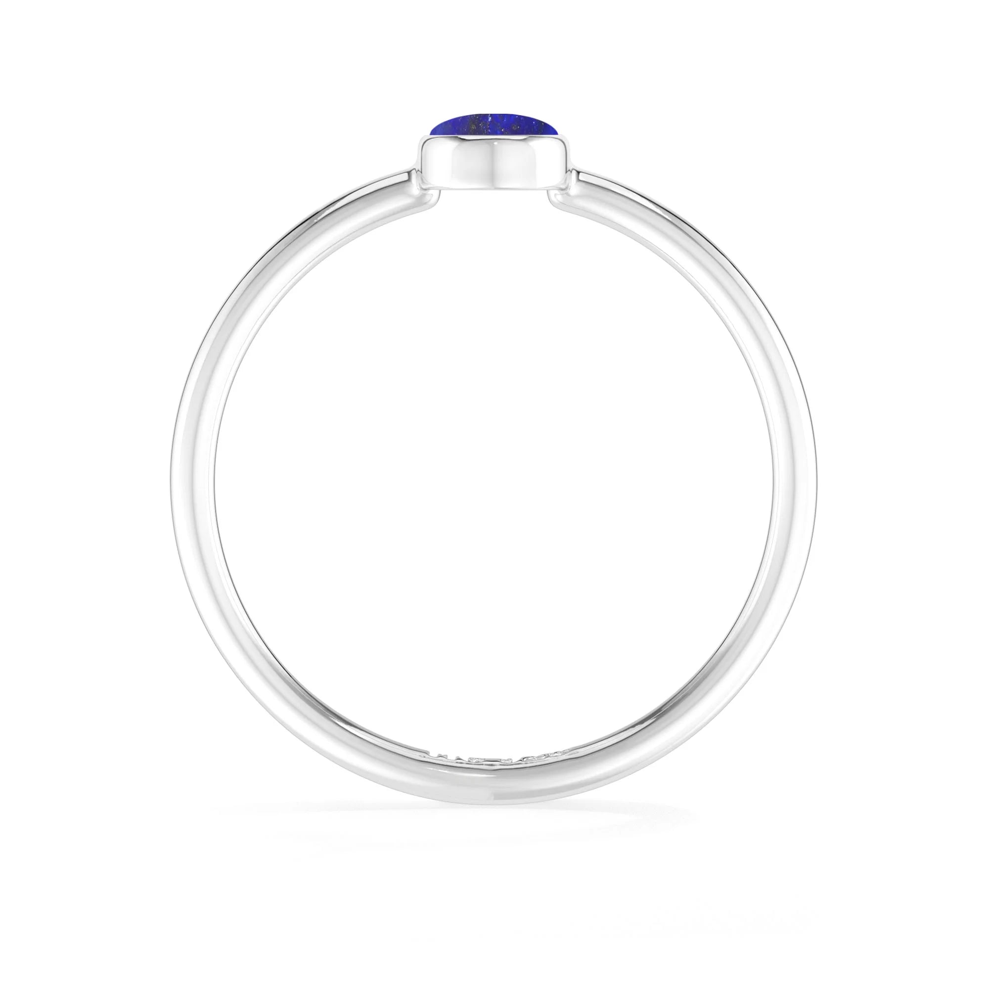 lapis lazuli bezel-set ring