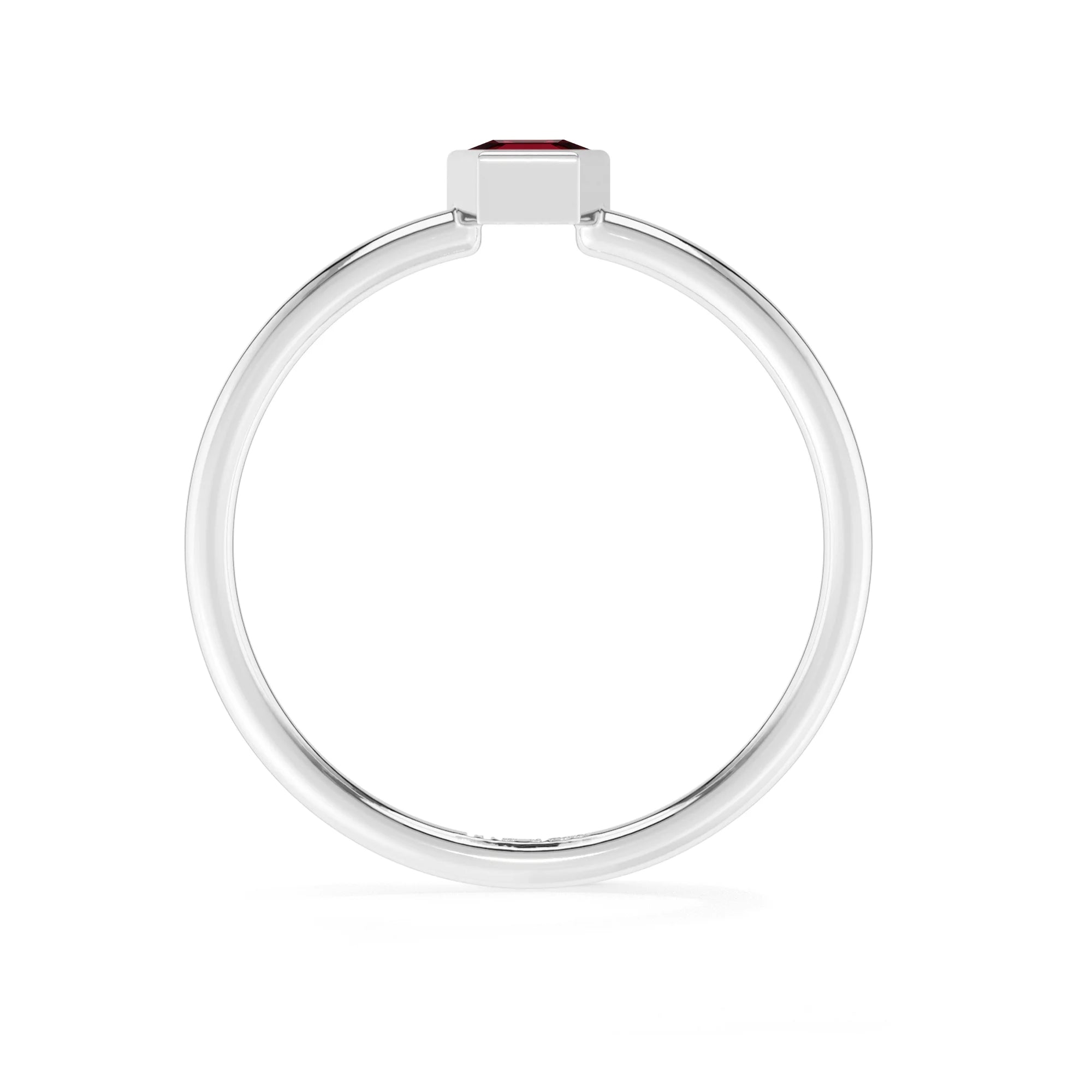 ruby bezel-set ring