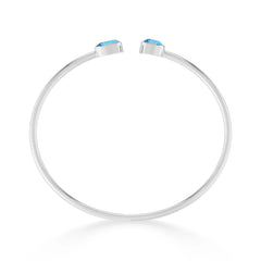 swiss blue topaz cut bracelet