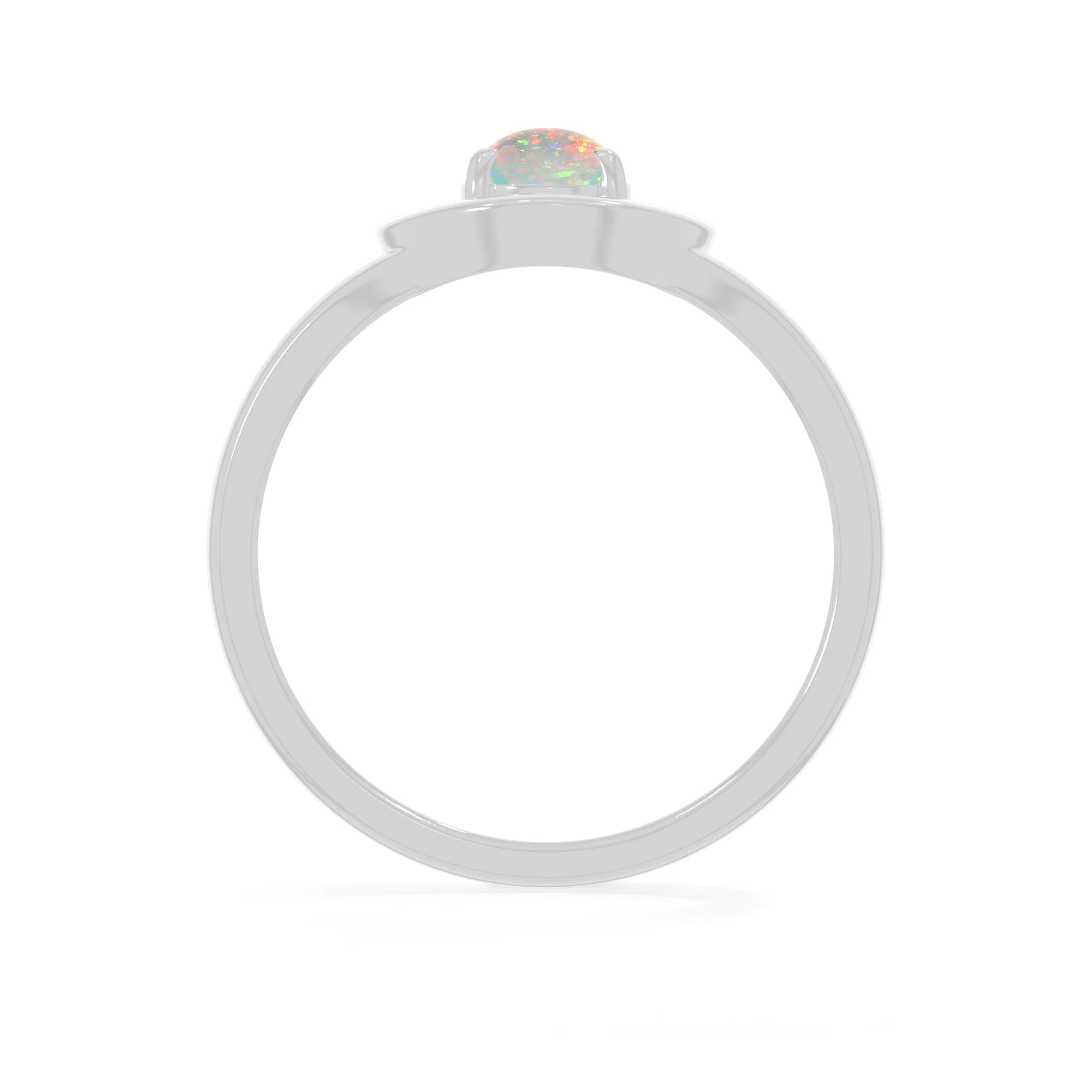 natural ethiopian opal ring for women in sterling silver