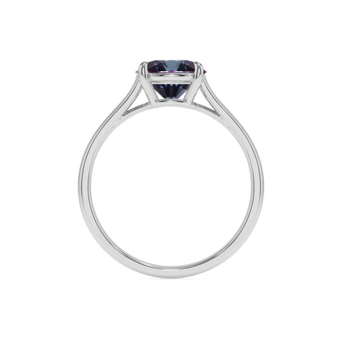 Lab Grown Alexandrite Round Solitaire Engagement Rings